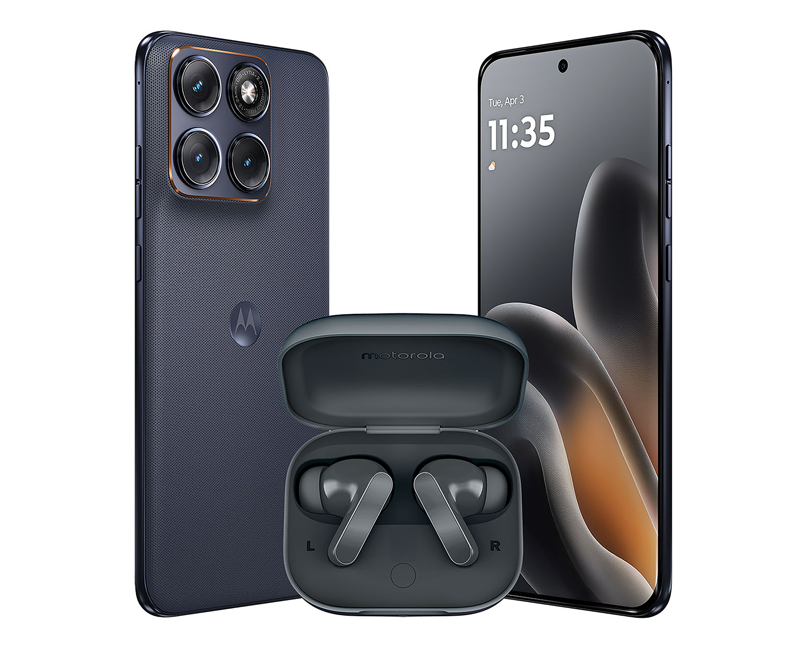 Foto 3 pulgar | Foto 2 | Movistar Motorola Edge 70 Fusion 256 GB Azul + Audífonos