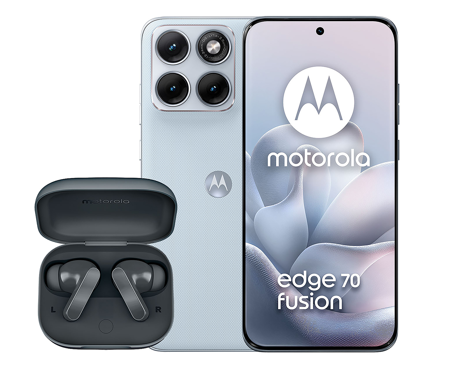 Movistar Motorola Edge 70 Fusion 256 GB Celeste + Moto Buds Bass