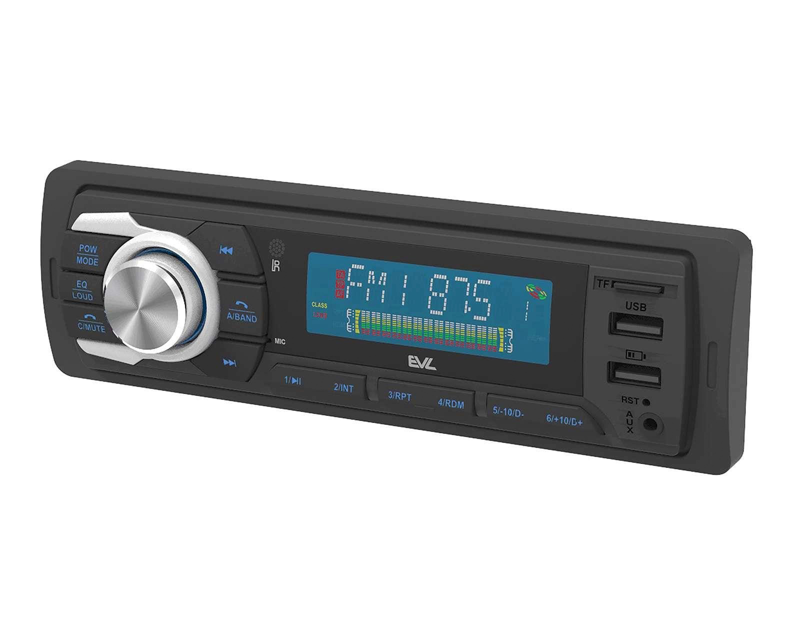 Foto 4 pulgar | Foto 3 | Autoestéreo EVL sin CD ES-3436C-BT con Bluetooth Negro