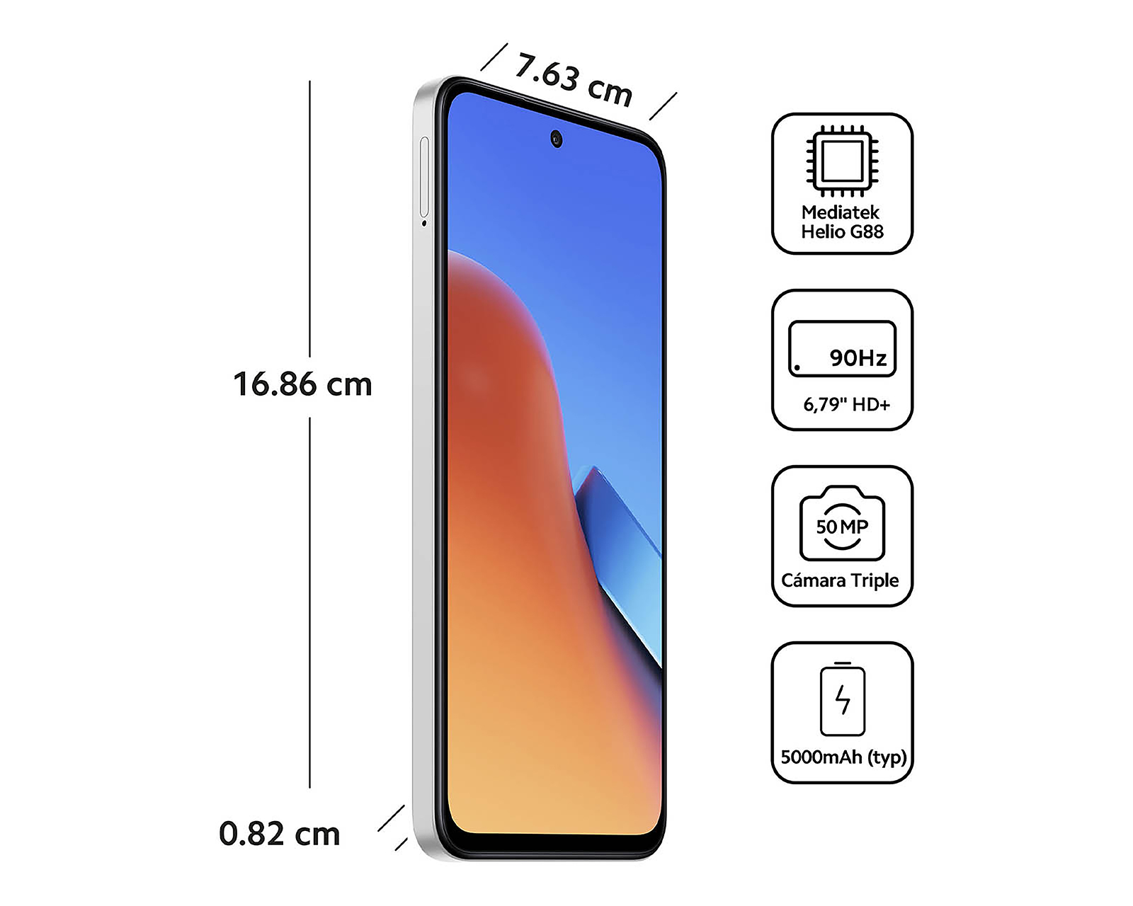 Foto 9 pulgar | Foto 8 | Telcel Xiaomi Redmi 12 256 GB Plata