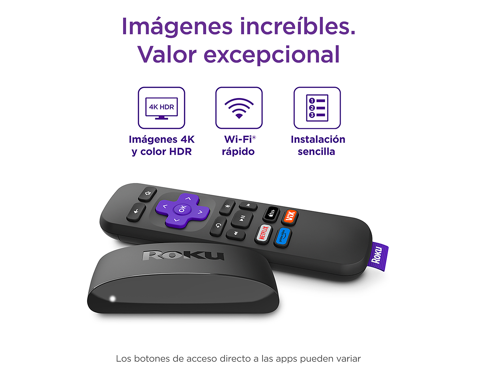 Foto 3 pulgar | Foto 2 | Roku Express 4K Dispositivo de Streaming HD + HDR con Control Remoto y HDMI