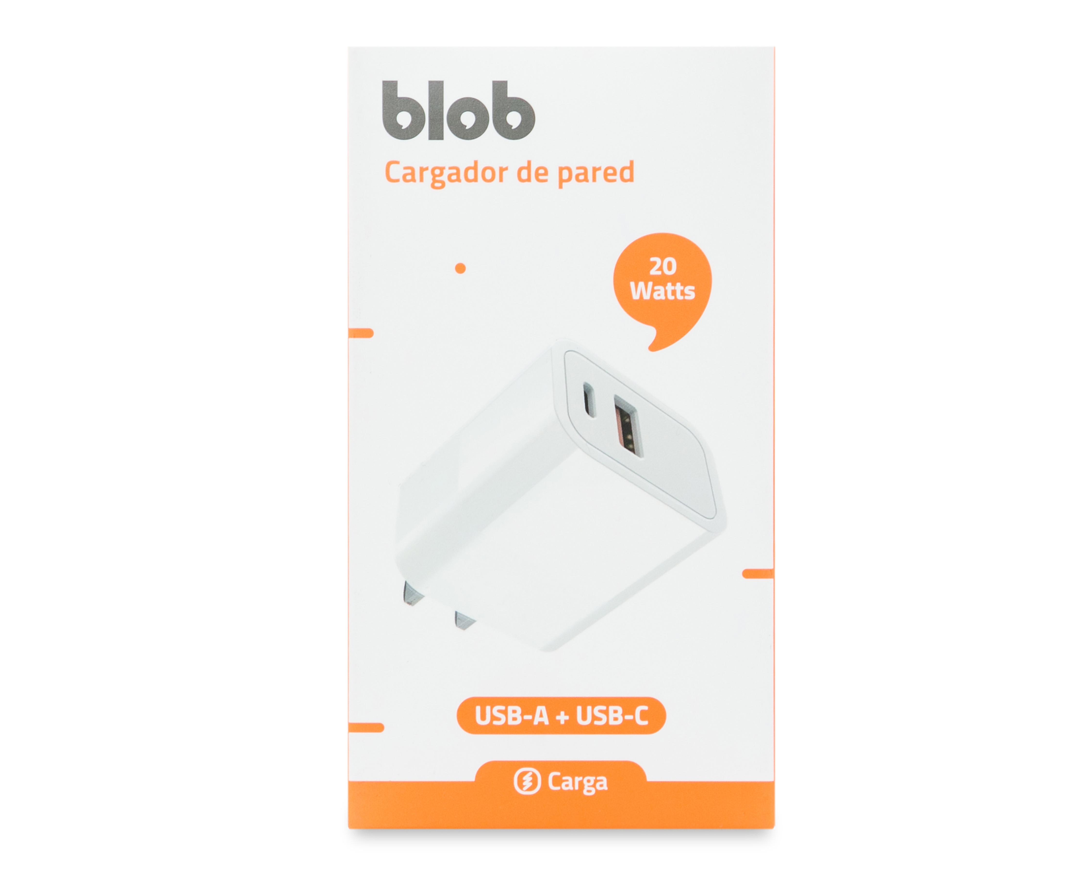 Foto 6 pulgar | Foto 5 | Adaptador de Corriente con Entrada USB-A y USB-C Blob 20 W
