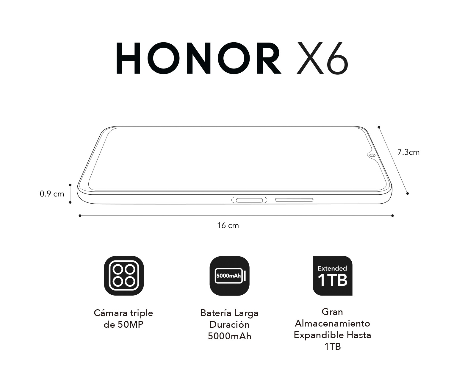 Foto 10 pulgar | Foto 9 | Celular Honor Liberado X6 64 GB Plata