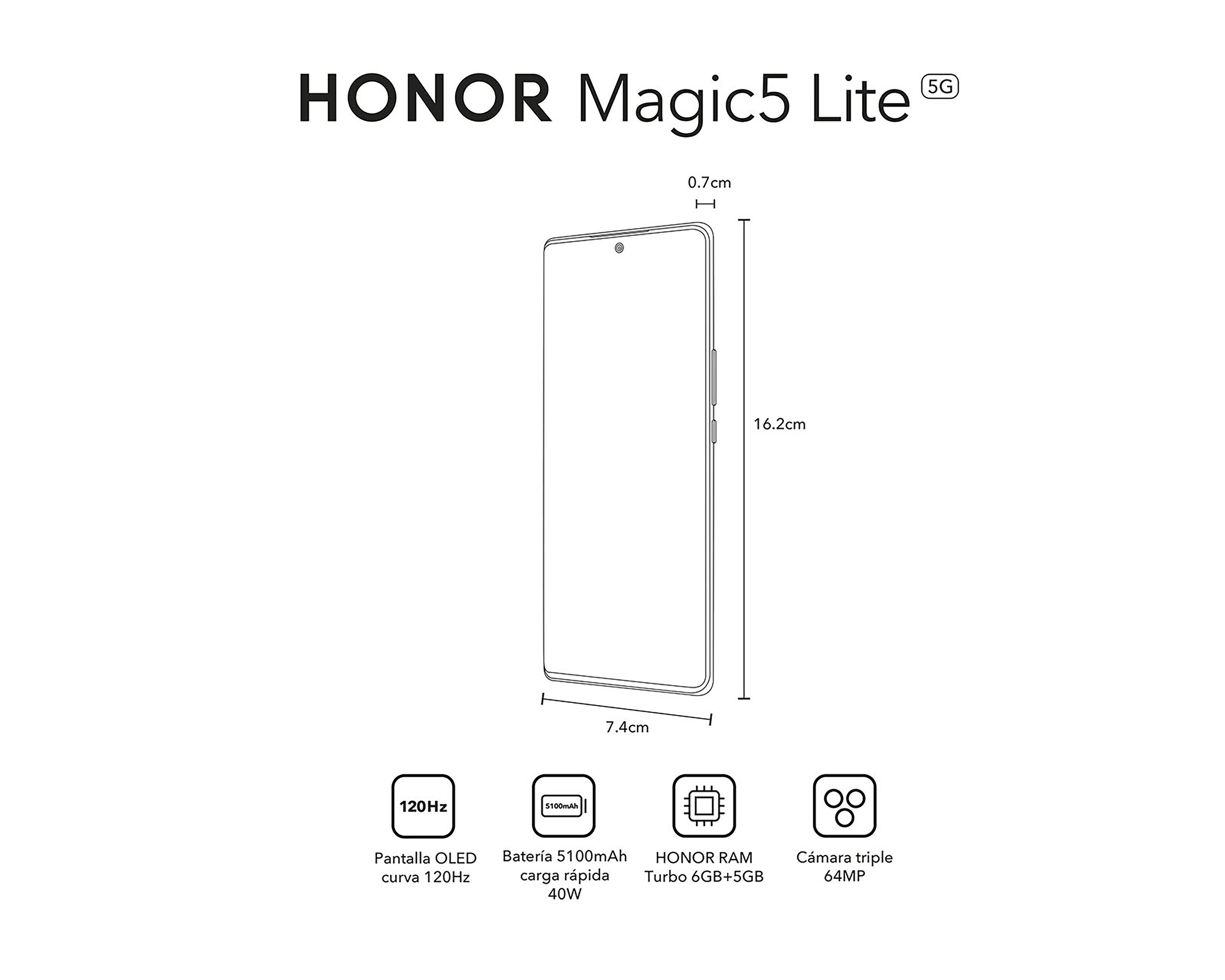 Foto 7 | Foto 7 | Celular Honor Liberado Magic 5 Lite 256 GB Plata