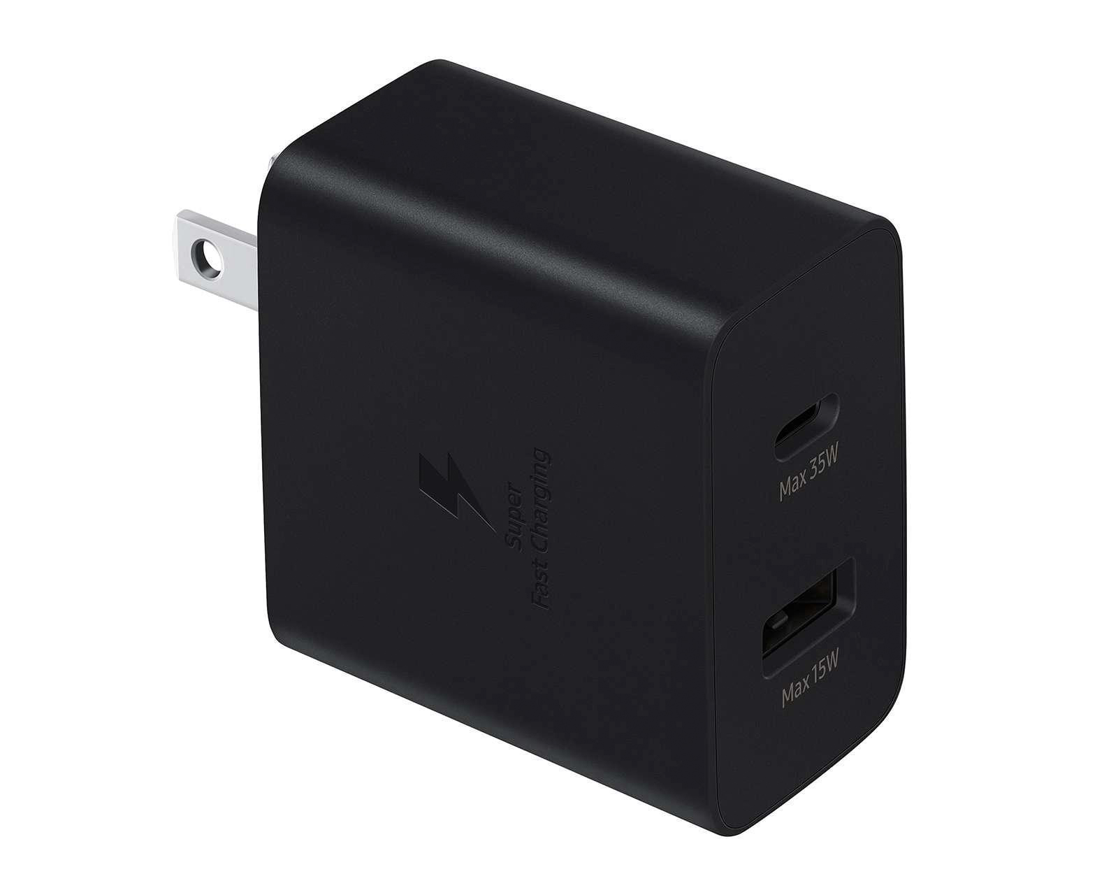 Adaptador de Corriente Samsung con Entrada USB y USB-C 35 W