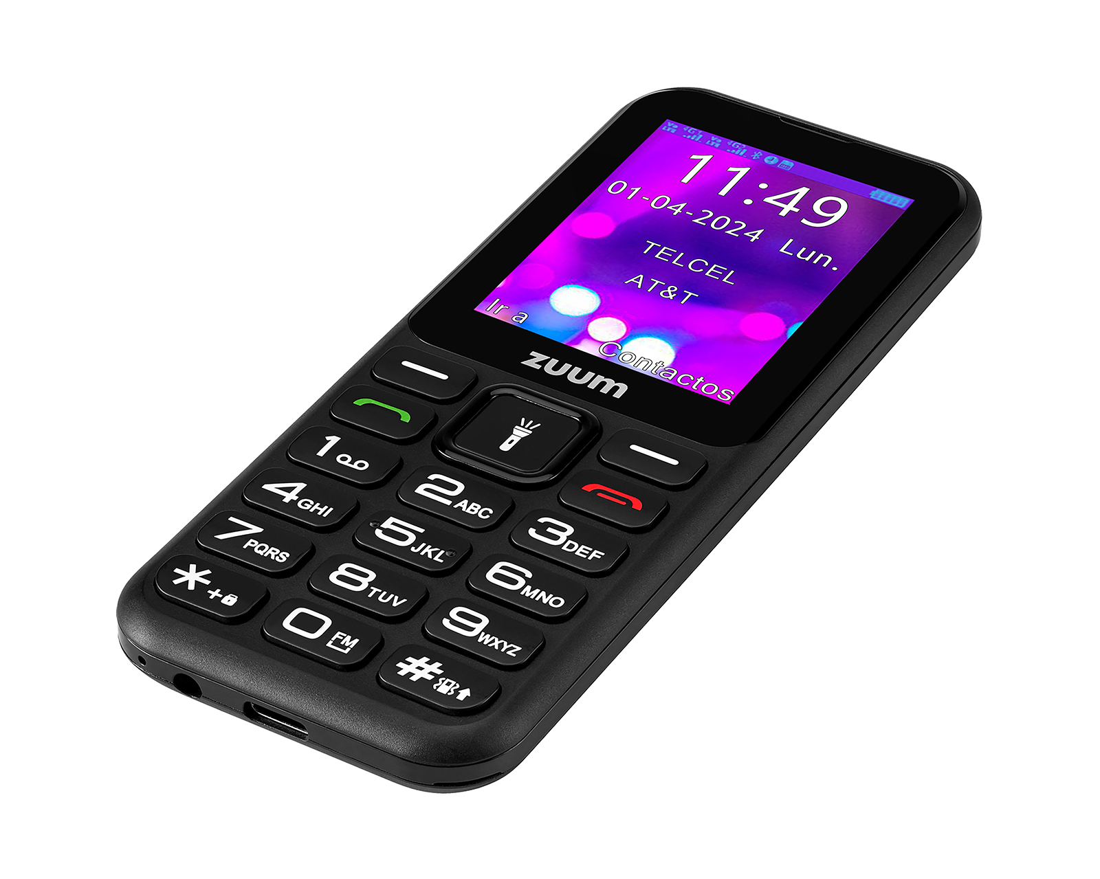 Foto 6 pulgar | Foto 5 | Celular Zuum Skip V Dual Sim Liberado 128 MB Negro