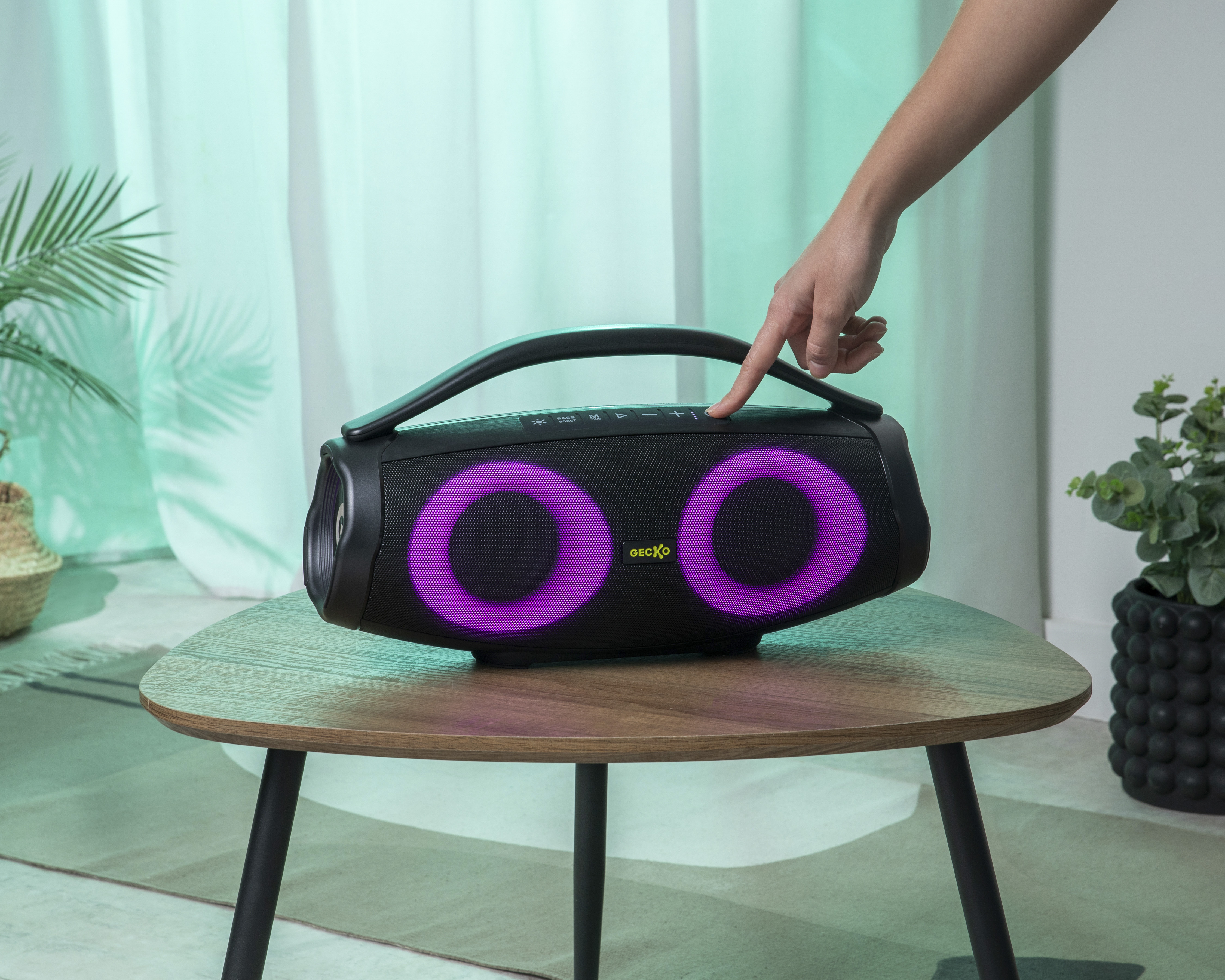 Foto 7 pulgar | Foto 6 | Bocina Bluetooth Portátil Gecko GK-BOOM30 con Luces