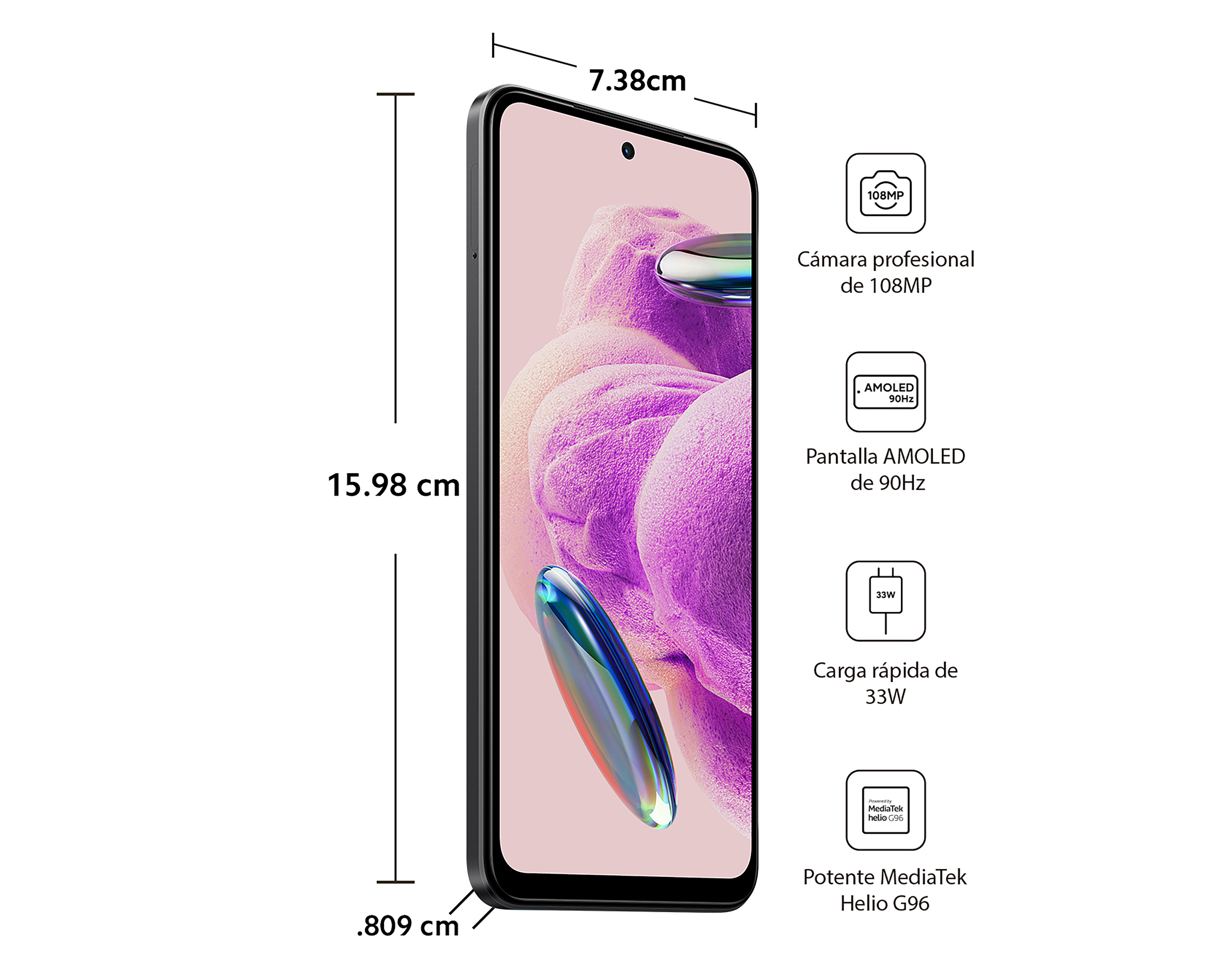Foto 9 pulgar | Foto 8 | AT&T/Unefon Xiaomi Redmi Note 12S 256 GB Negro