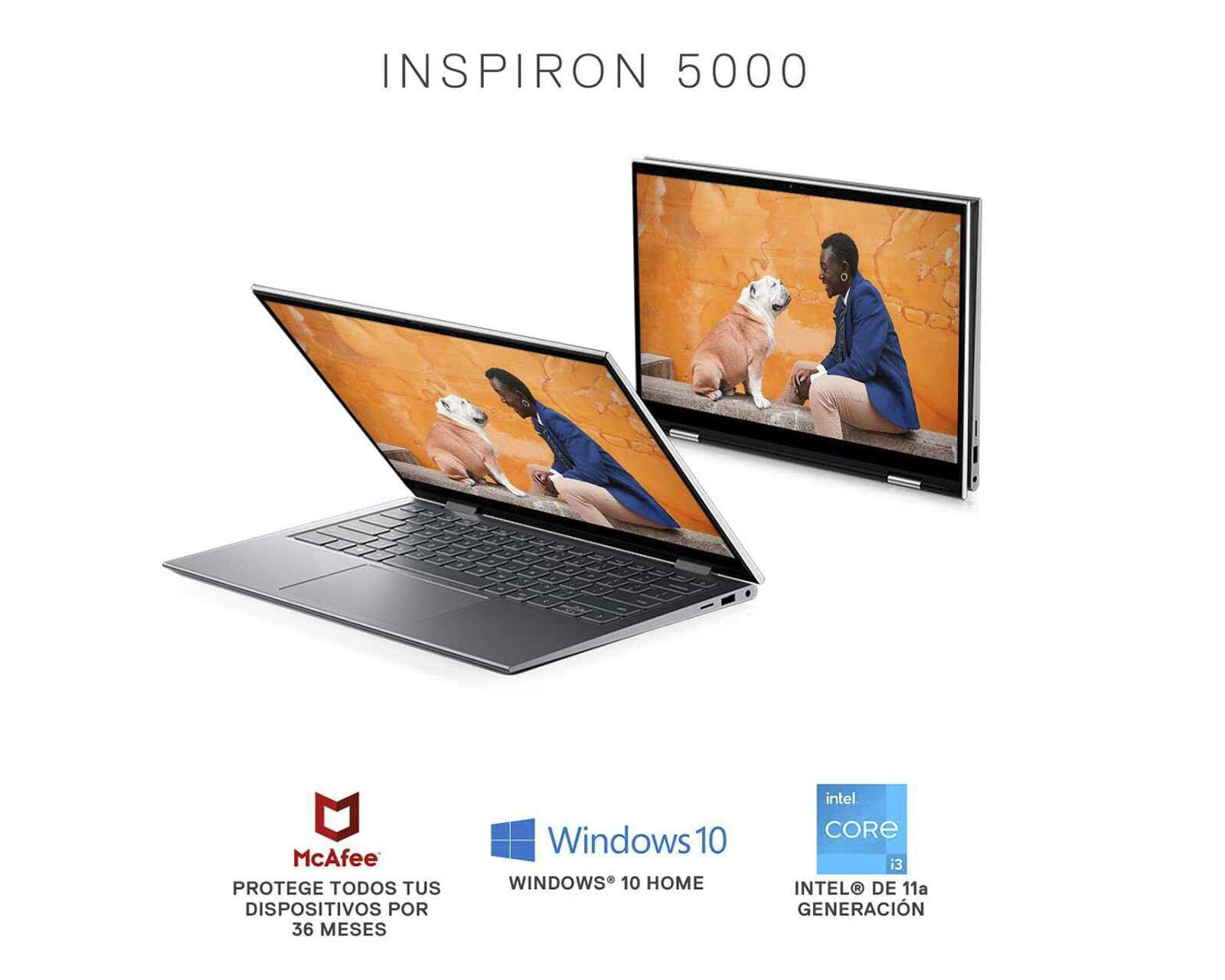 Foto 3 | Foto 3 | Laptop Híbrida Dell Inspiron 5000 de 14" Intel Core i3 8 GB RAM 256 GB SSD Plata