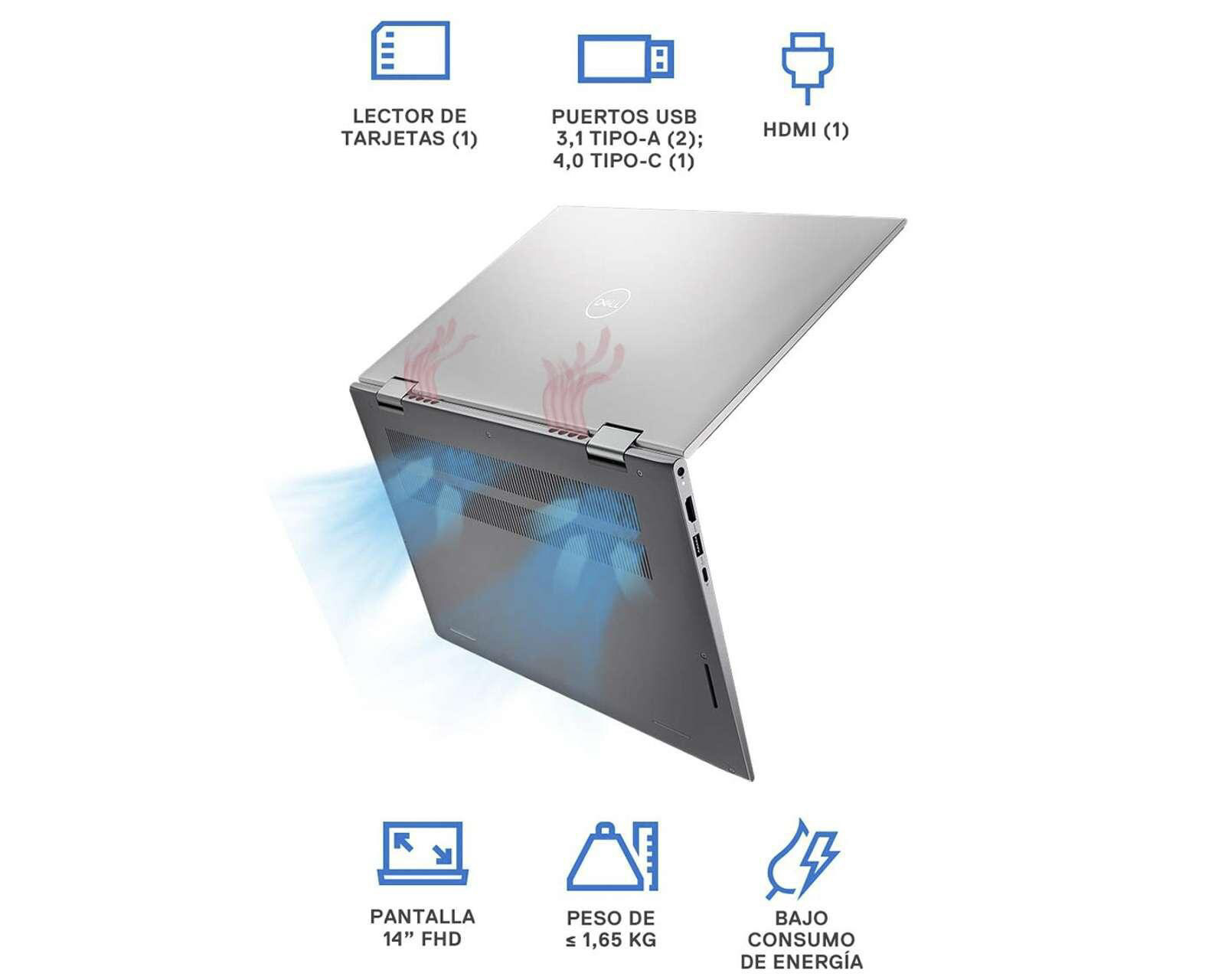 Foto 6 | Foto 6 | Laptop Híbrida Dell Inspiron 5000 de 14" Intel Core i3 8 GB RAM 256 GB SSD Plata