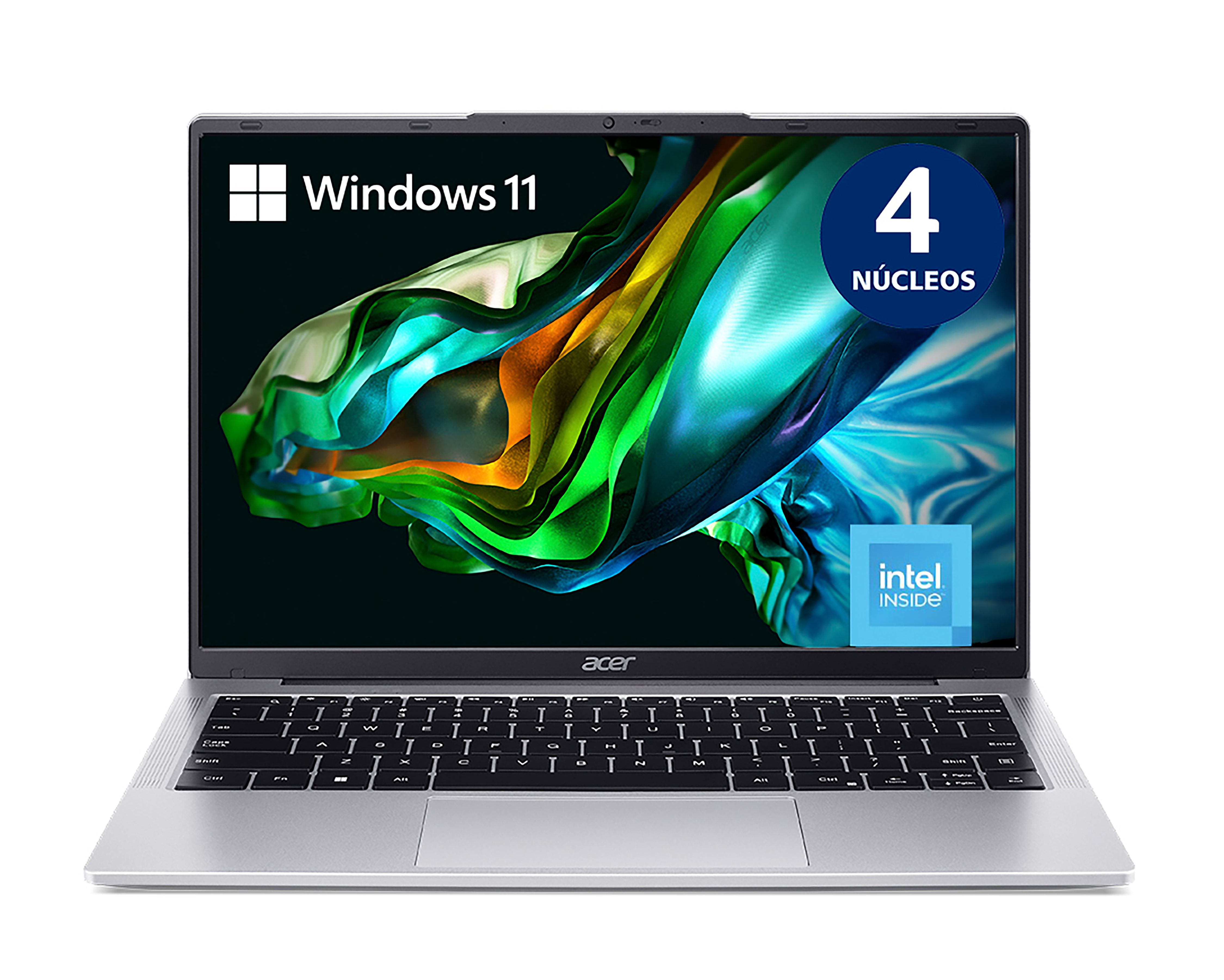 Foto 2 | Foto 2 | Laptop Acer Aspire Lite 14 AL14-31P-C0S2 14" Windows 11 Intel Inside 8 GB RAM 256 GB SSD Plata