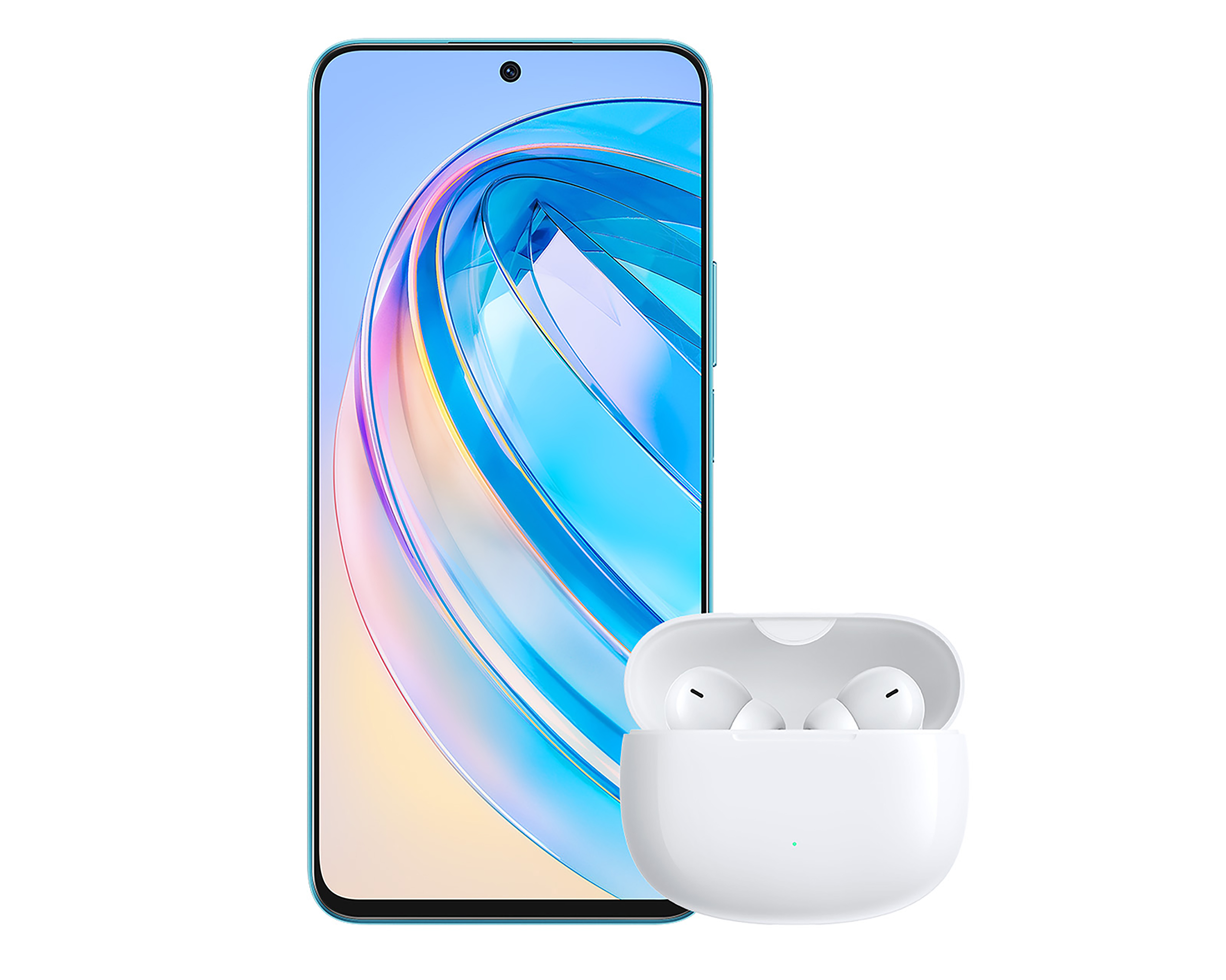 Foto 4 pulgar | Foto 3 | Celular Honor Liberado X8A 128 GB Cyan + Audífonos