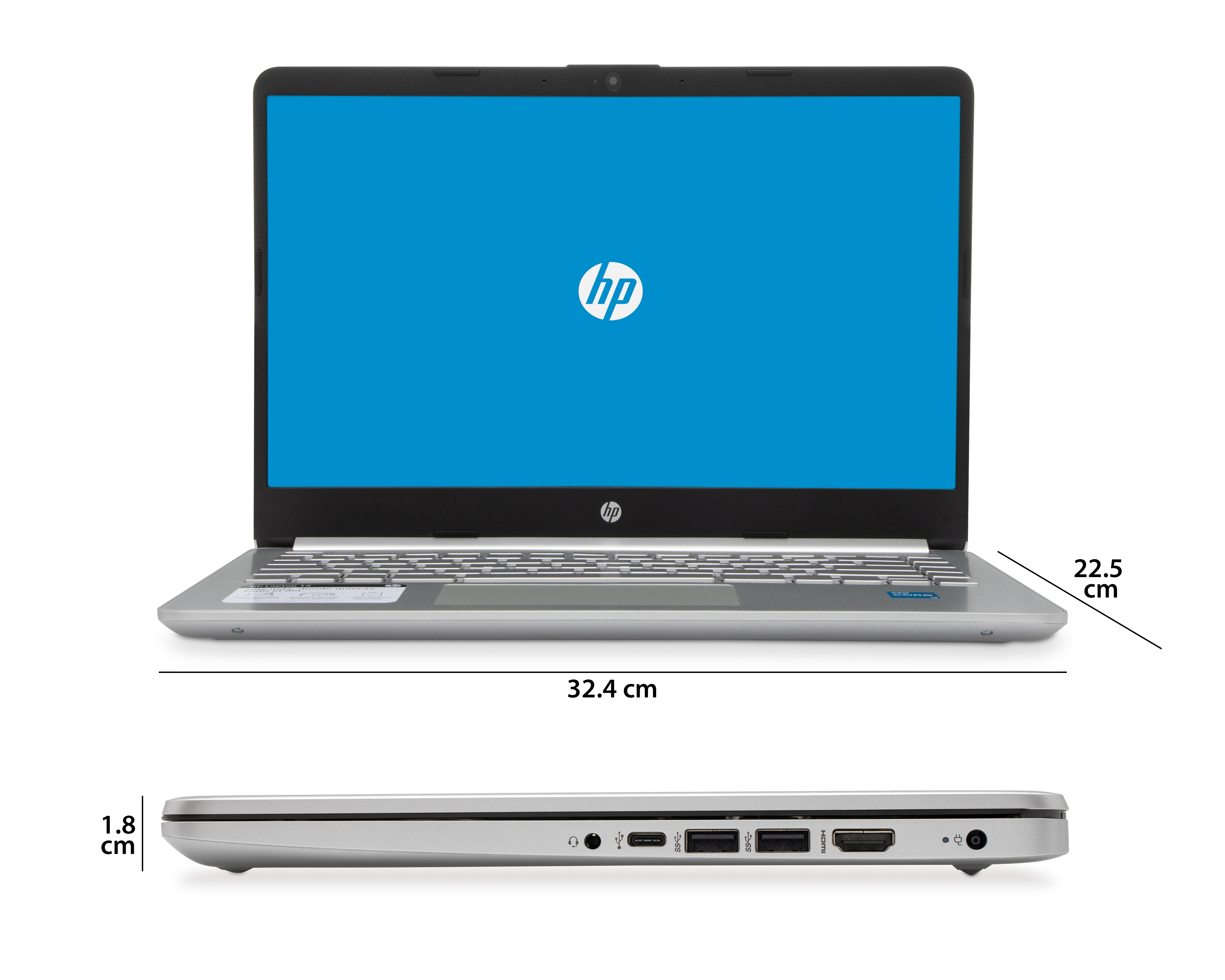 Foto 7 | Foto 7 | Laptop HP 14-DQ5007LA 14" Windows 11 Intel Core i3 16 GB RAM 512 GB SSD Plata