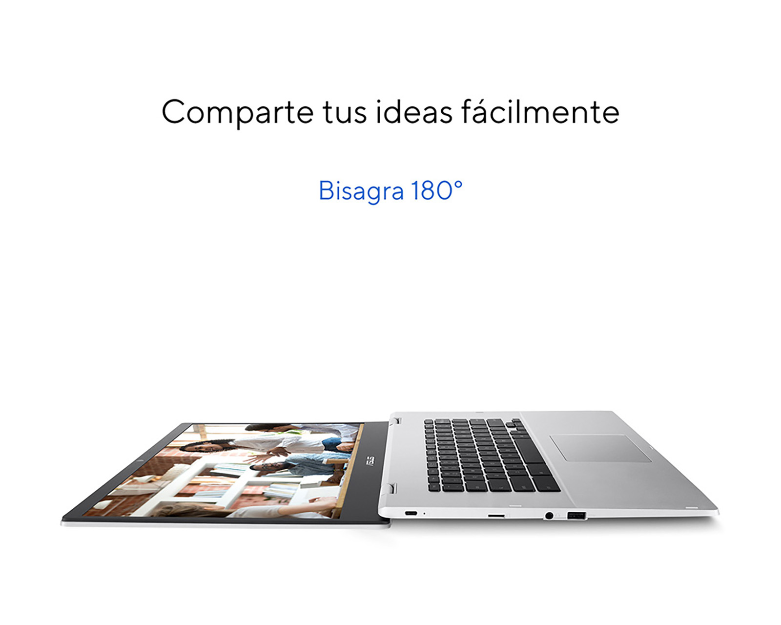 Foto 5 pulgar | Foto 4 | Laptop Asus Chromebook 15.6" Chrome Os Intel Celeron 8 GB RAM 128 GB eMMC Plata