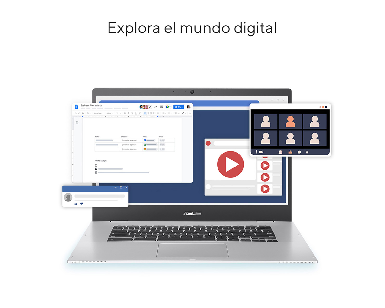 Foto 6 pulgar | Foto 5 | Laptop Asus Chromebook 15.6" Chrome Os Intel Celeron 8 GB RAM 128 GB eMMC Plata