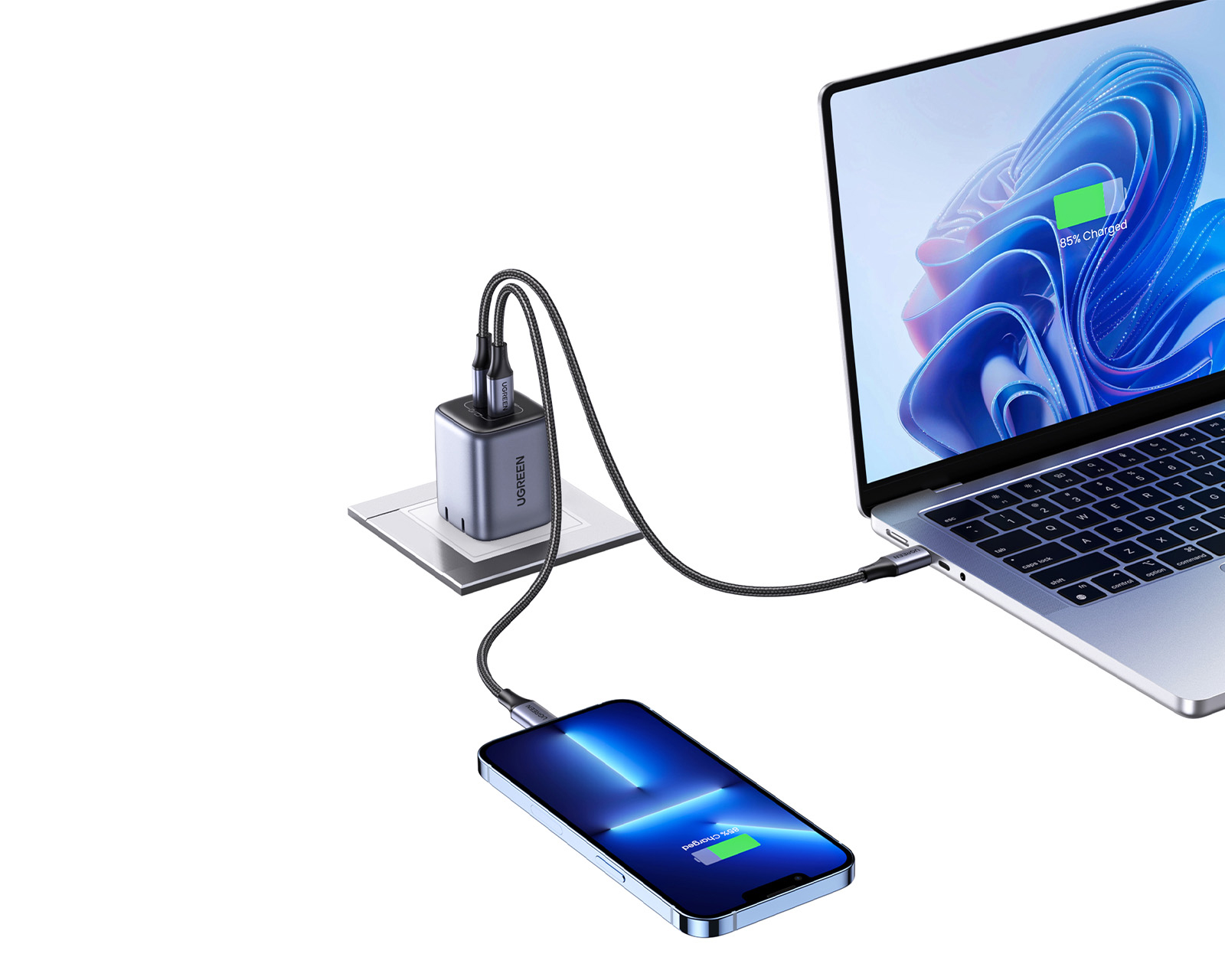 Foto 6 pulgar | Foto 5 | Adaptador de Corriente con Entrada USB-C Ugreen 45 W