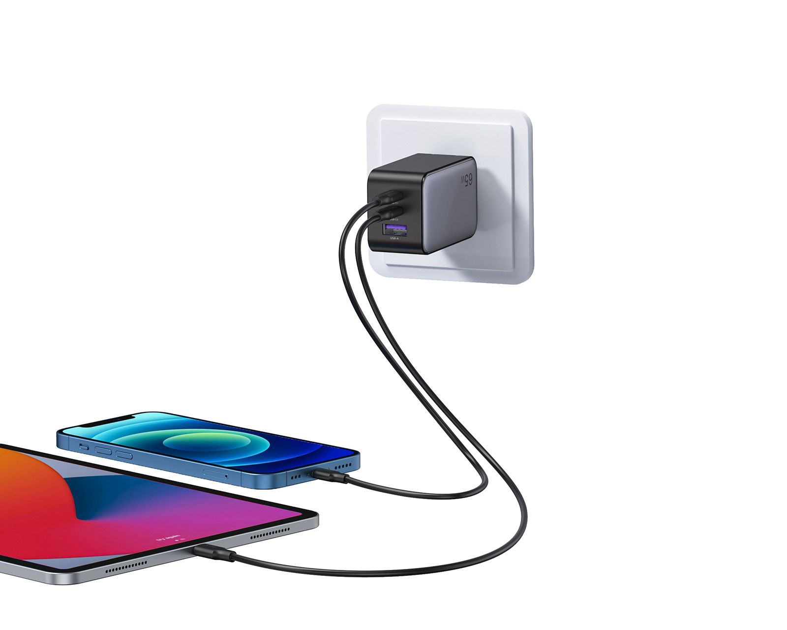 Foto 5 | Foto 5 | Adaptador de Corriente con Entradas USB-C y USB-A Ugreen 65 W