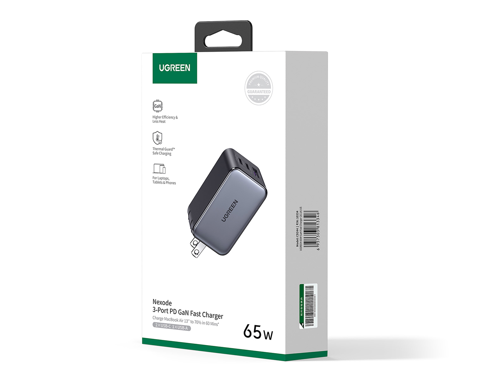 Foto 7 pulgar | Foto 6 | Adaptador de Corriente con Entradas USB-C y USB-A Ugreen 65 W
