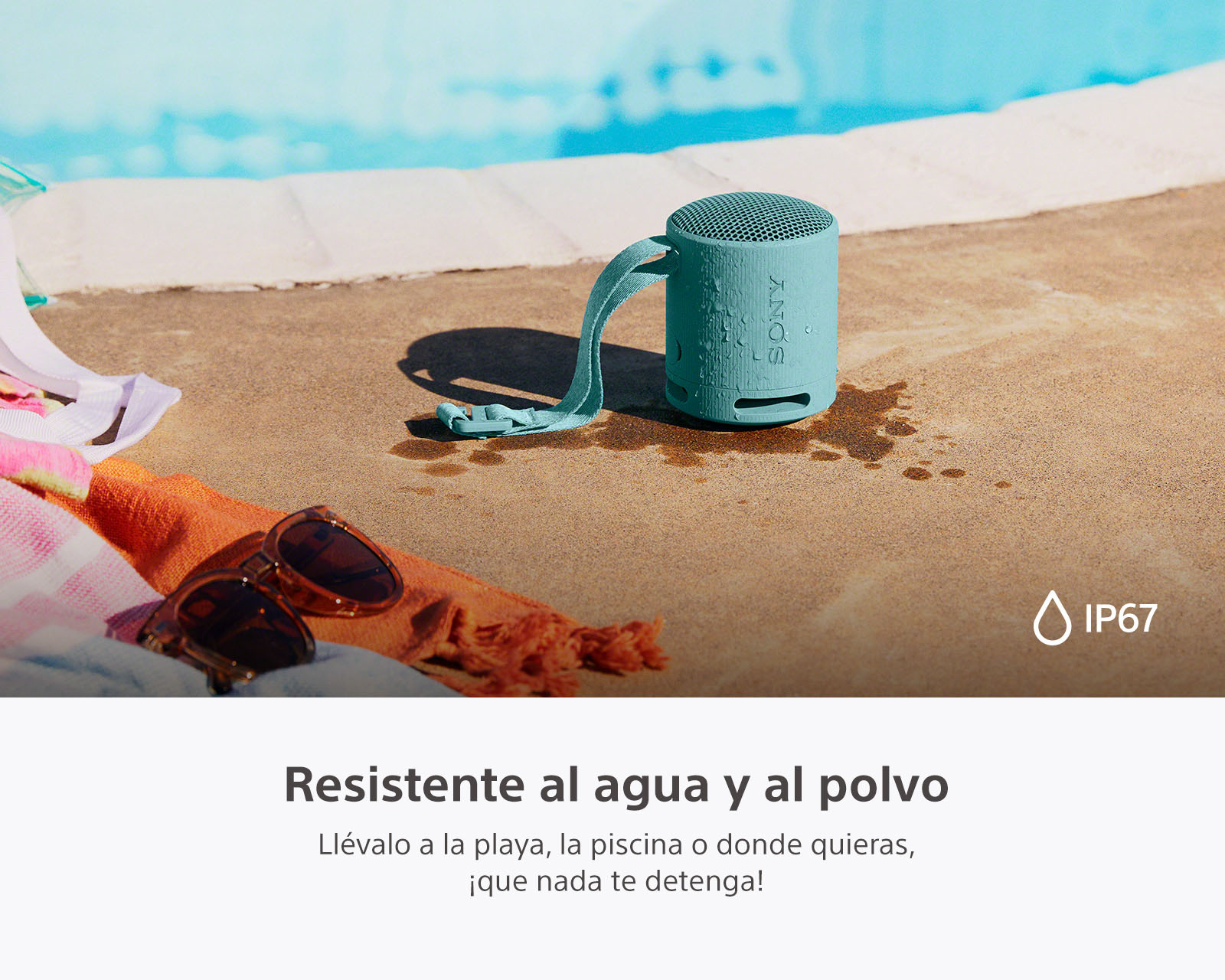 Foto 8 | Foto 7 | Bocina Bluetooth Portátil Sony SRS-XB100/LCLA Resistente al Agua y Polvo