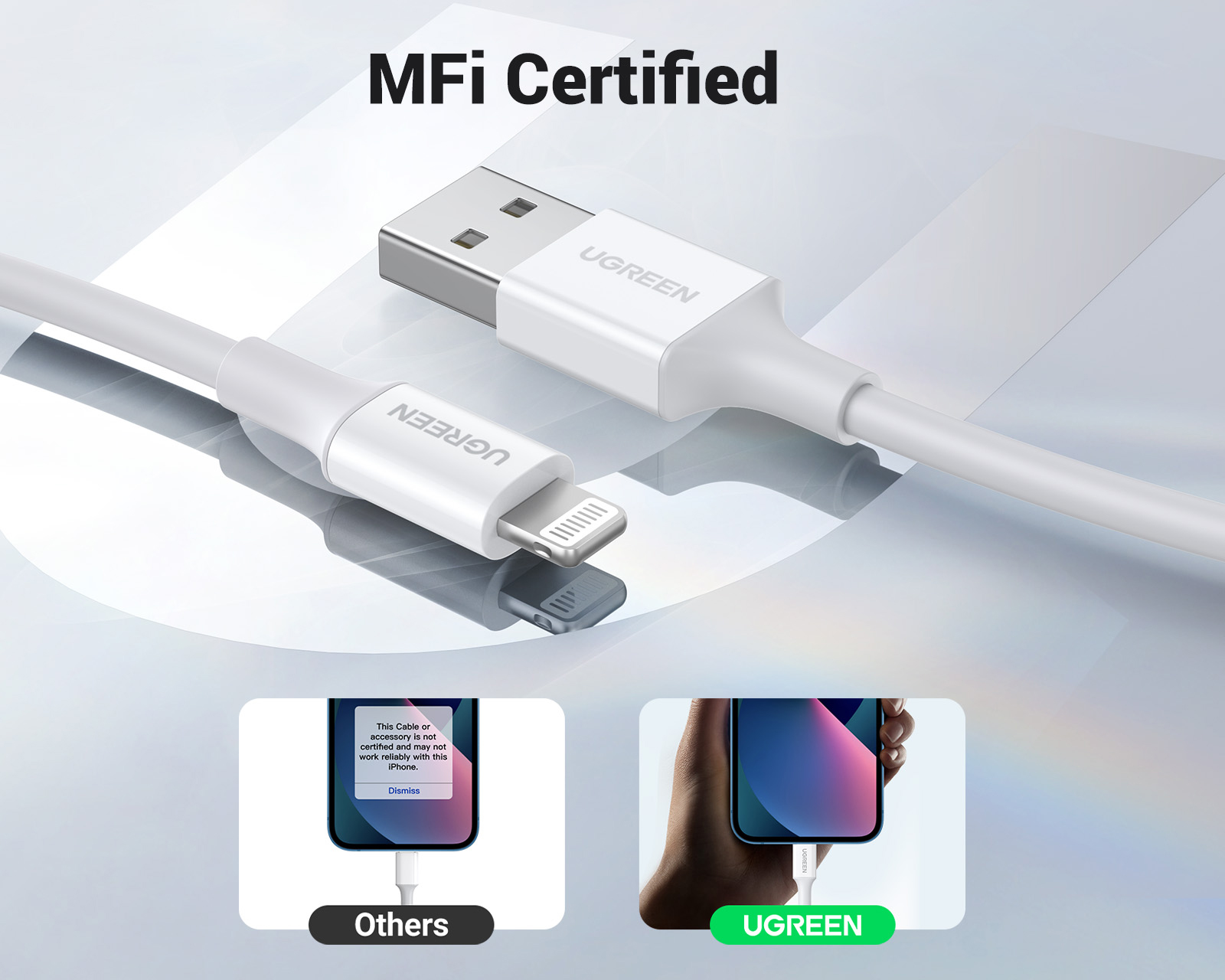 Foto 2 | Foto 2 | Cable Lightning a USB-A Ugreen 1 M