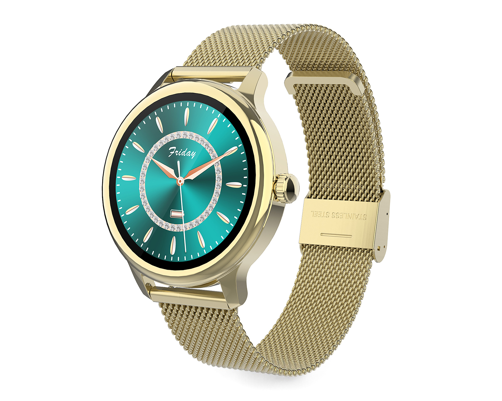 Foto 2 | Foto 2 | Smartwatch EVL SW150 Resistente a Salpicaduras Oro