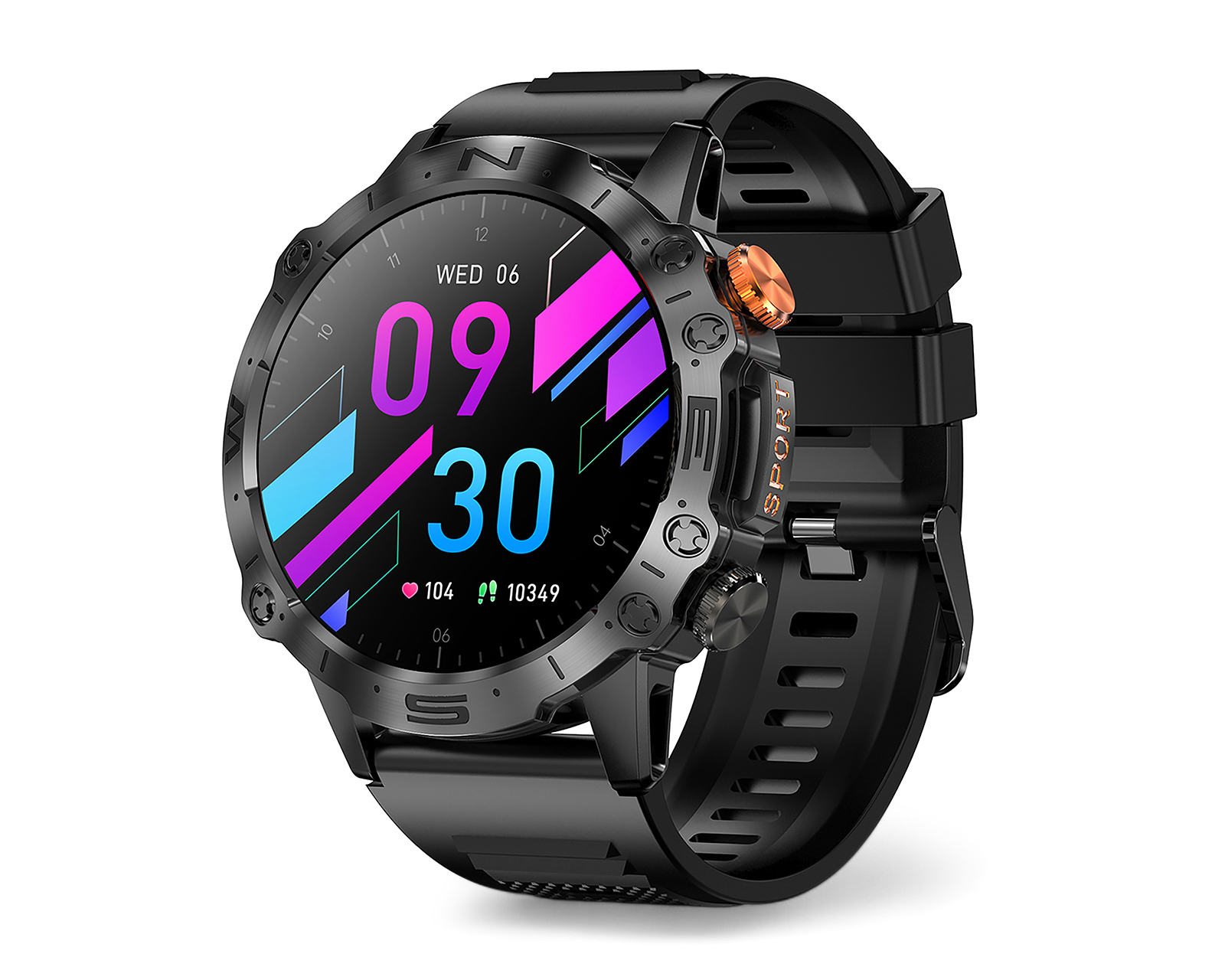 Foto 1 | Foto 1 | Smartwatch EVL SW130 Resistente a Salpicaduras Negro
