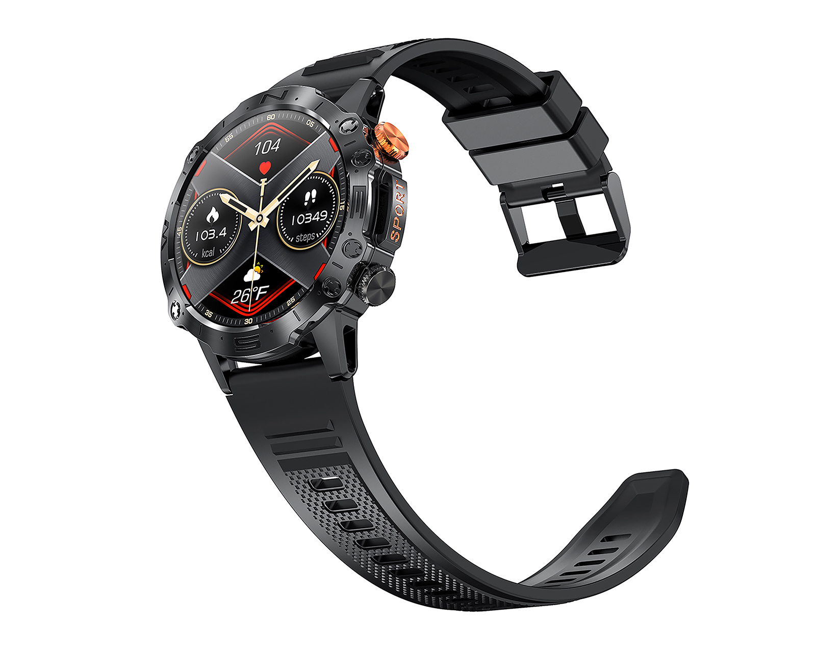 Foto 3 | Foto 3 | Smartwatch EVL SW130 Resistente a Salpicaduras Negro