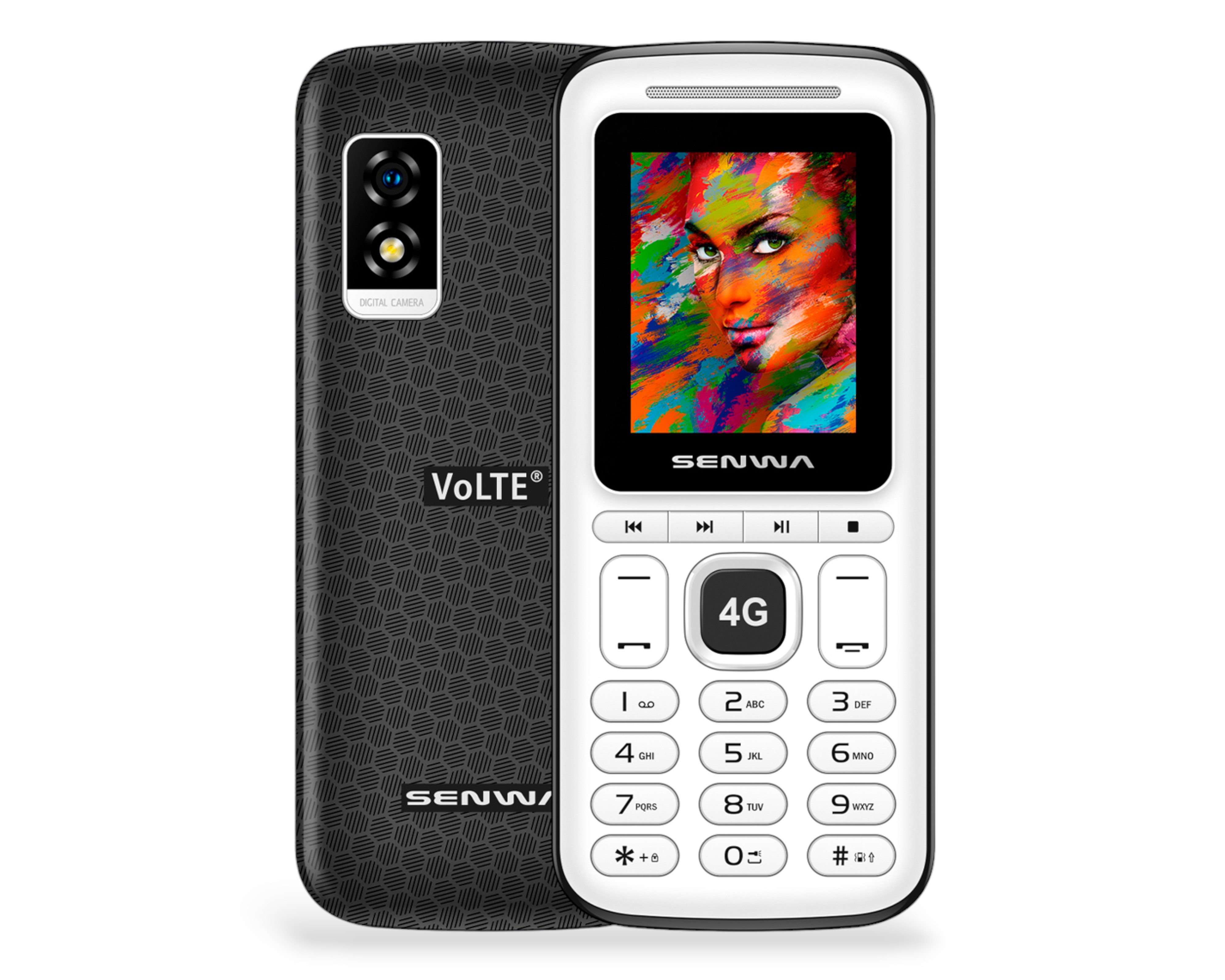 Foto 2 pulgar | Foto 1 | Telcel Senwa Volte 128 MB Blanco y Negro