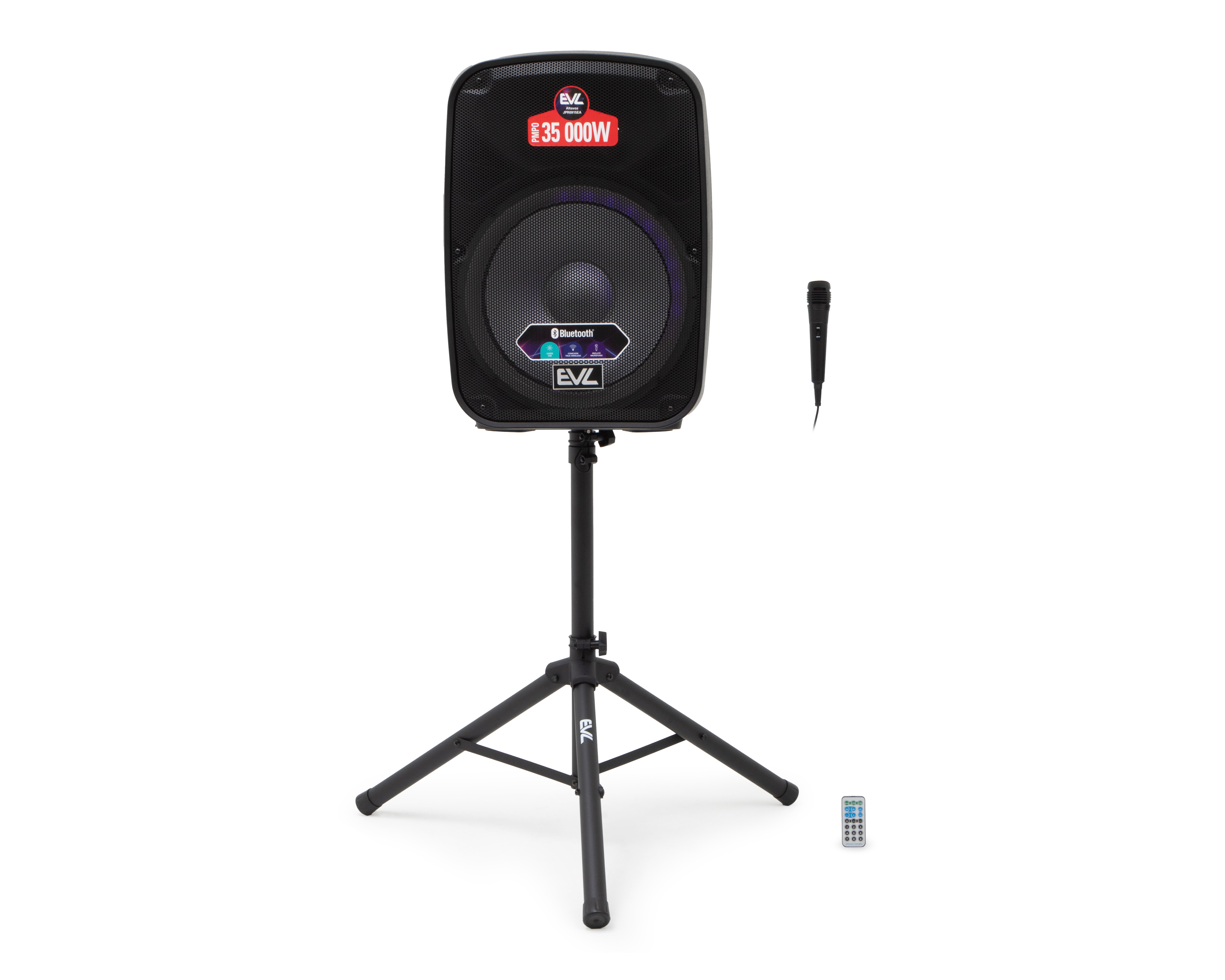 Bocina Bluetooth Portátil EVL JPR0915EA con Luces