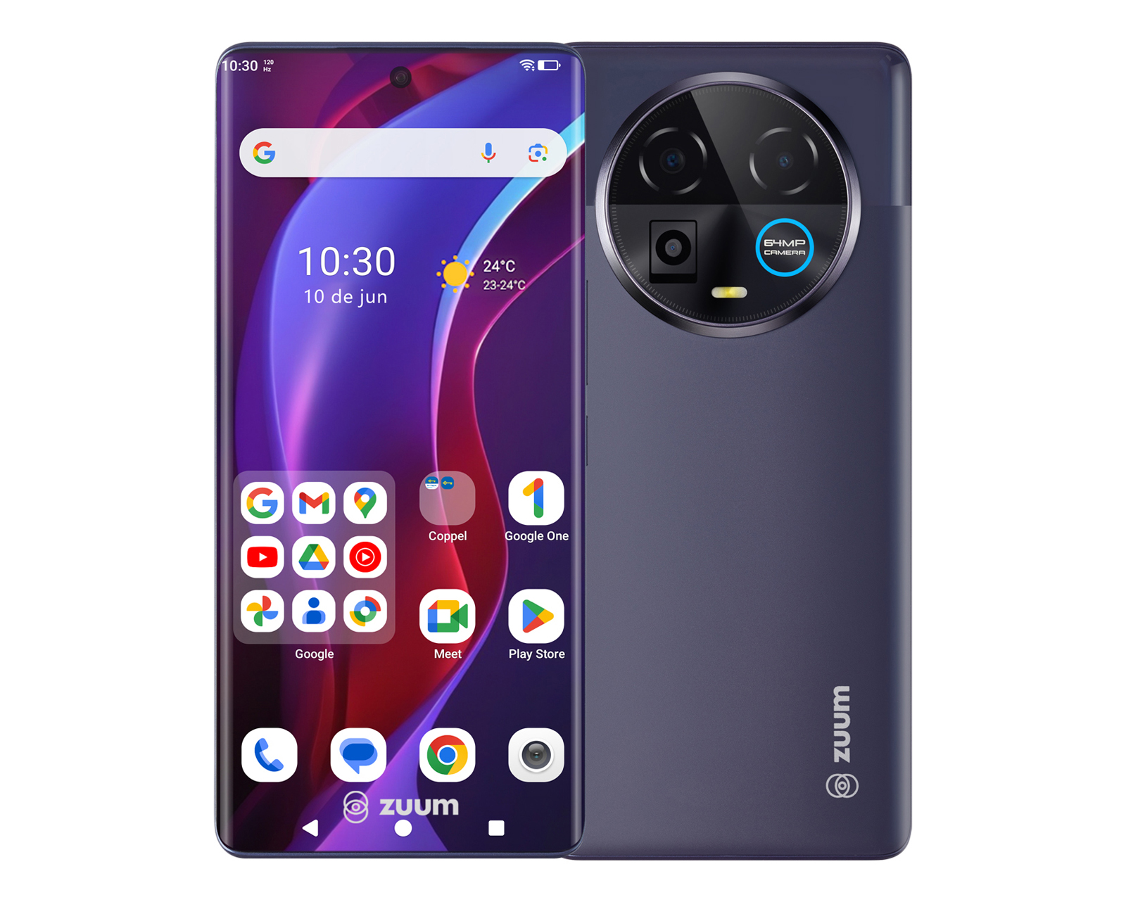 Foto 2 pulgar | Foto 1 | Celular Zuum Liberado Sens Curve 256 GB Morado