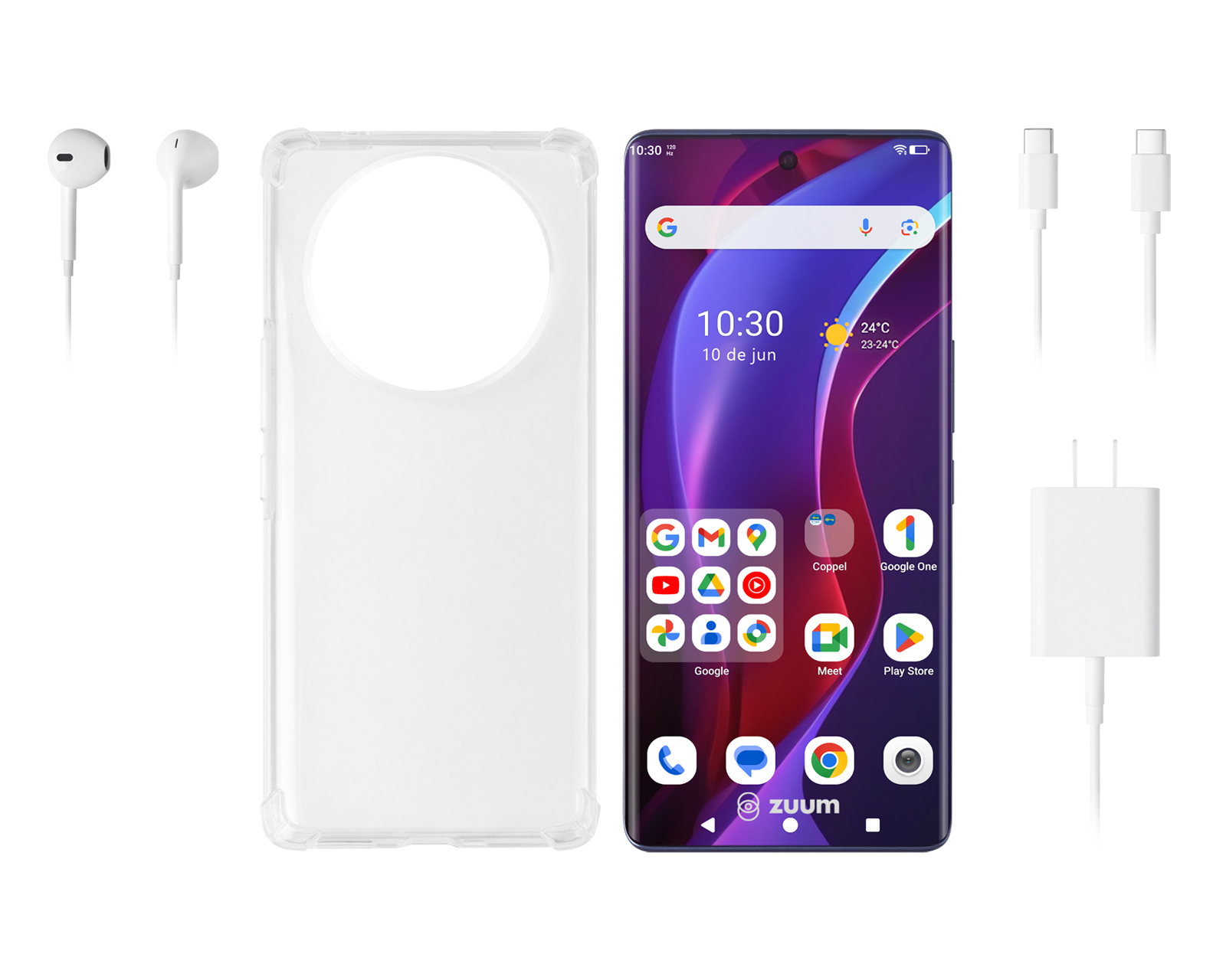Foto 8 pulgar | Foto 7 | Celular Zuum Liberado Sens Curve 256 GB Morado