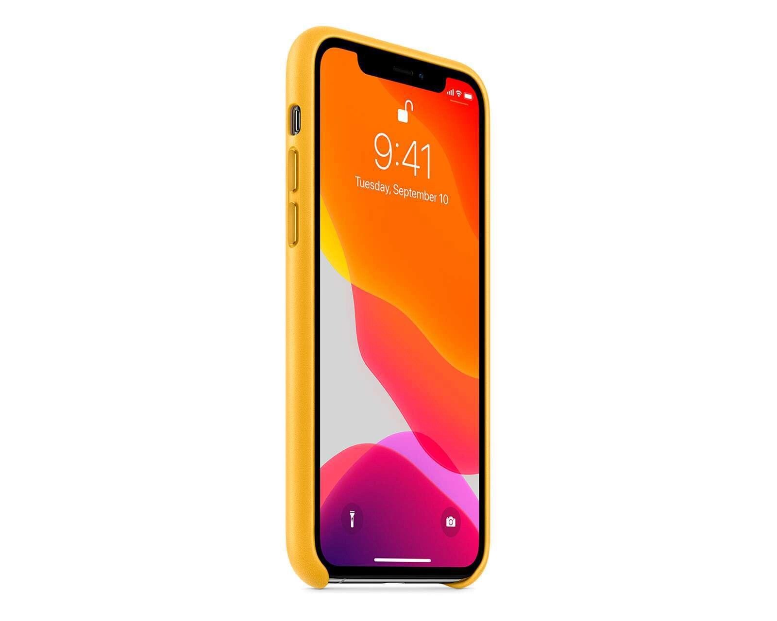 Foto 3 | Foto 3 | Funda de Piel para iPhone 11 Pro Amarillo Cítrico