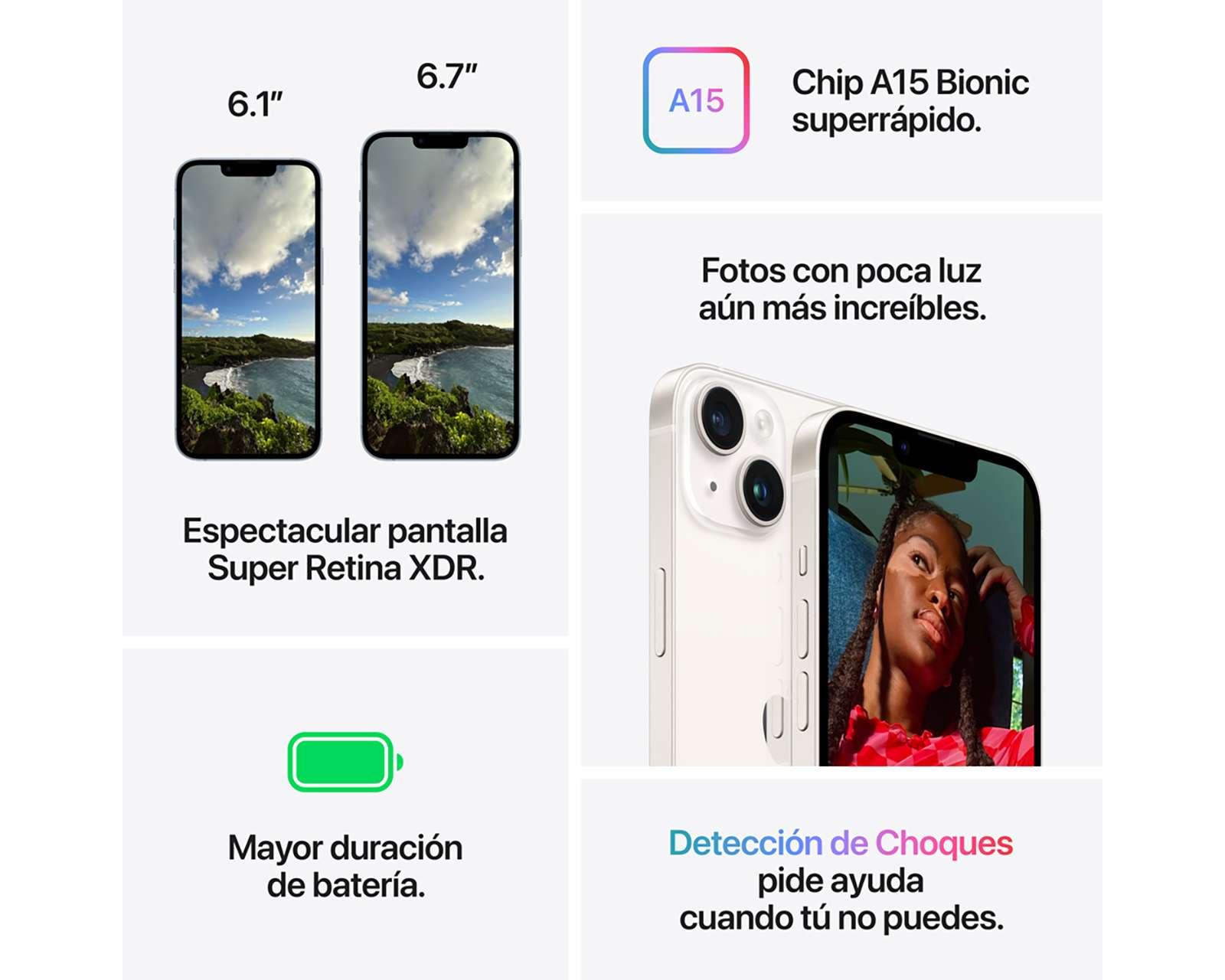 Foto 7 | Foto 7 | Celular Apple Liberado Iphone 14 256 GB Lila