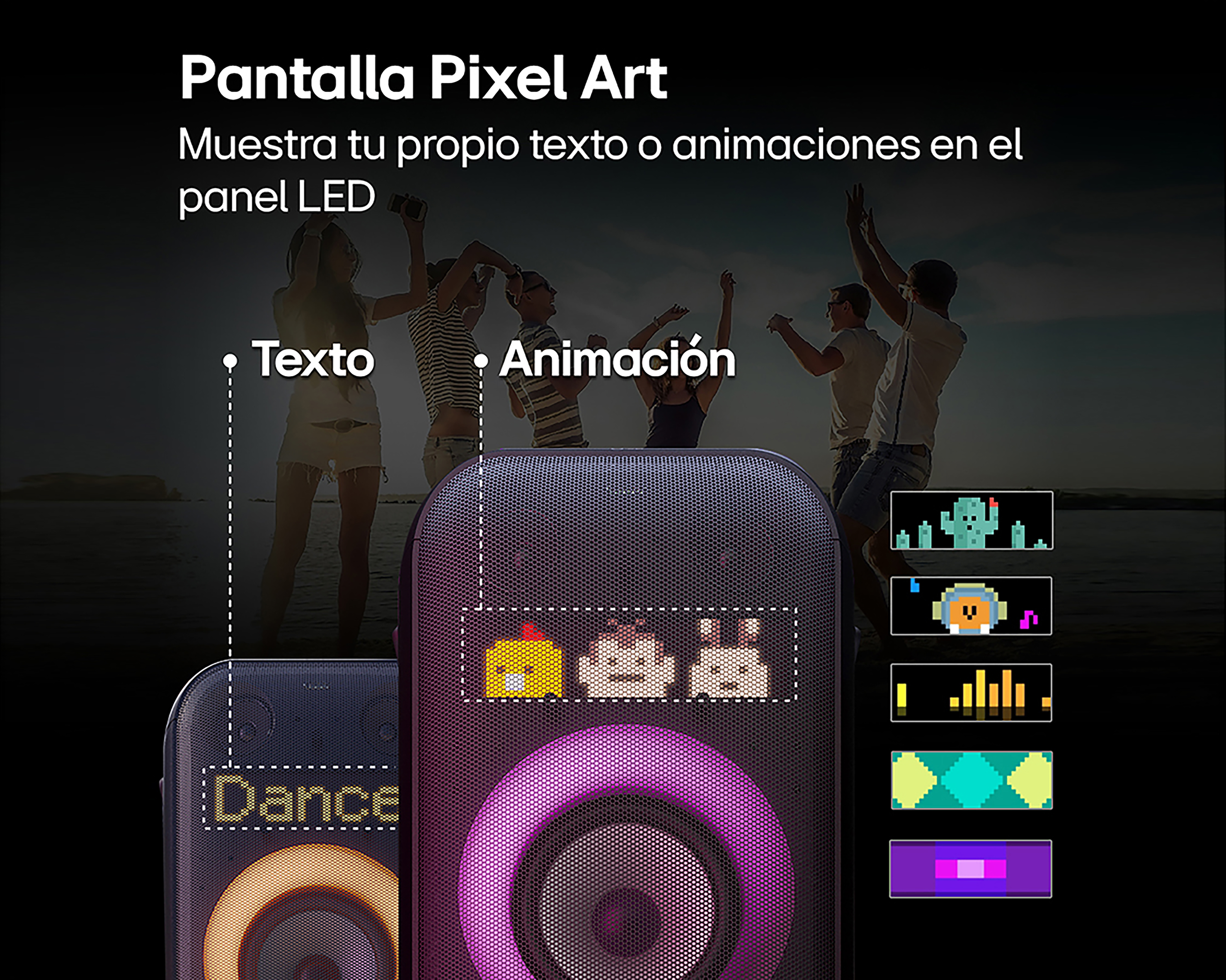 Foto 6 | Foto 6 | Bocina Portátil LG XL9T 1,000 W con Luces LED