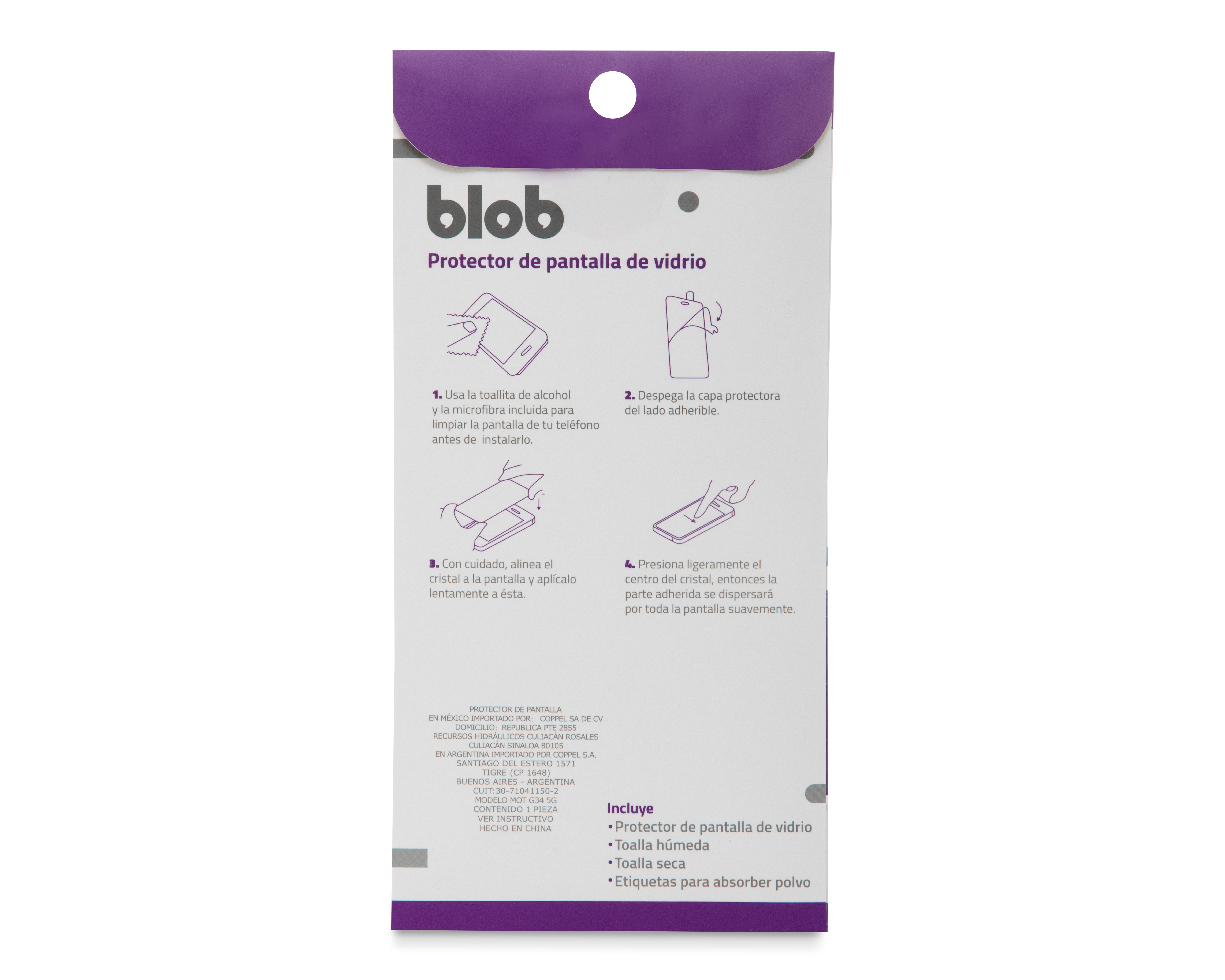 Foto 3 pulgar | Foto 2 | Protector de Pantalla Blob para Motorola Moto G34