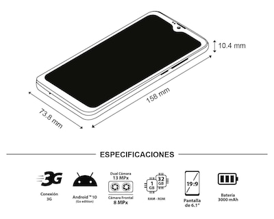 Foto 6 | Foto 6 | Celular Bmobile B60 Pro 32 GB Azul