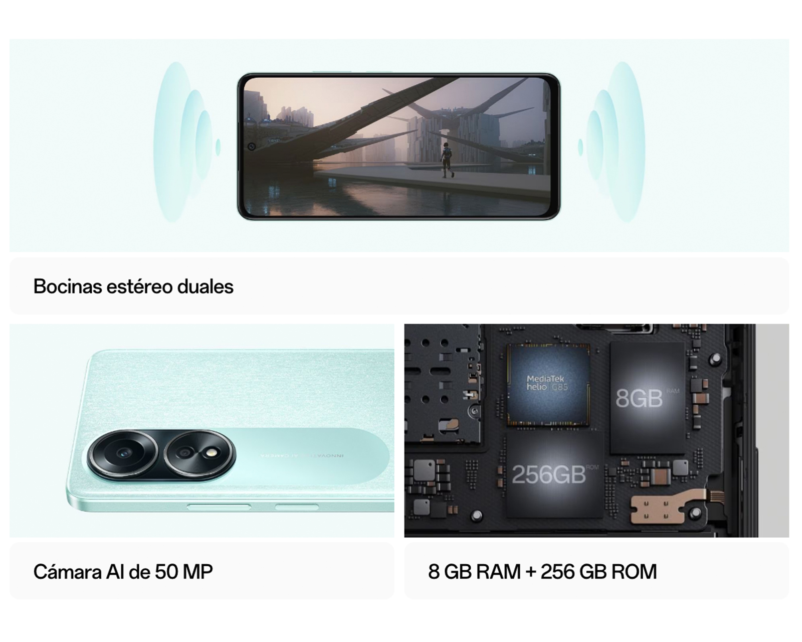 Foto 6 | Foto 6 | Celular Oppo Liberado A58 256 GB Verde