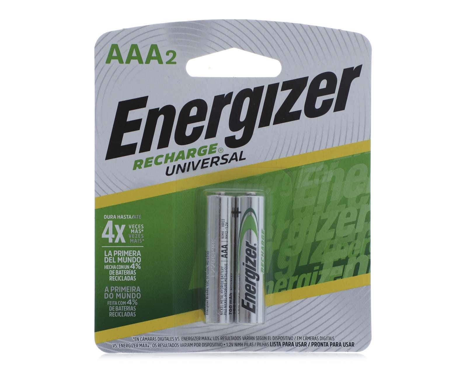 Baterías Recargables Energizer AAA