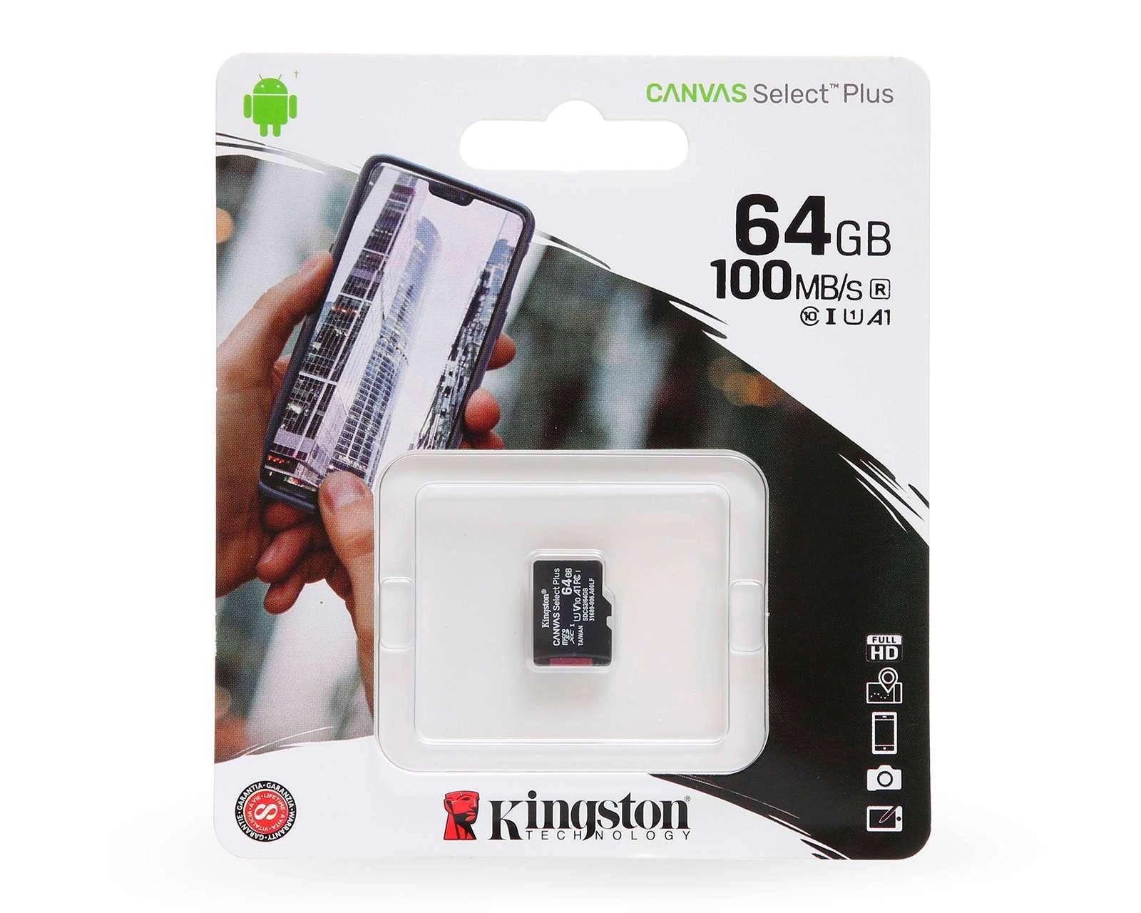 Memoria MicroSD Kingston 64 GB Clase 10