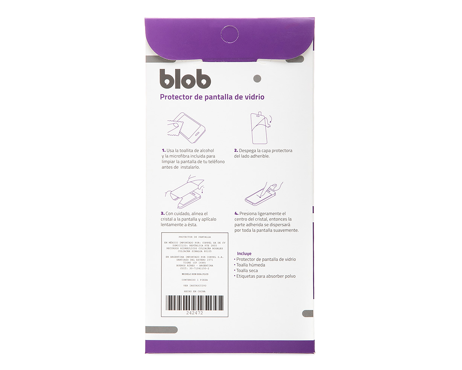 Foto 2 | Foto 2 | Protector de Pantalla Blob para Honor X6A Plus