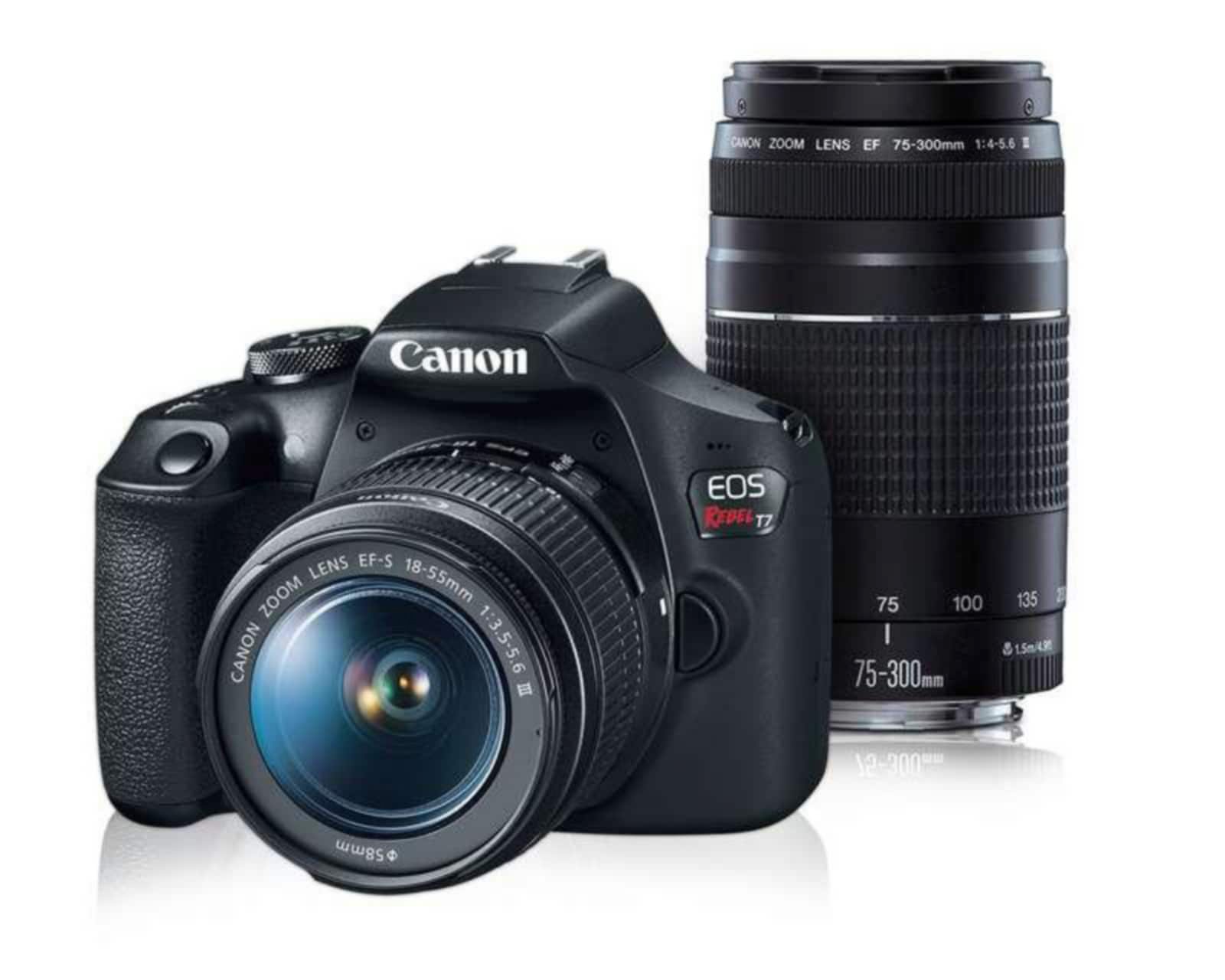 Foto 2 | Foto 2 | Cámara Canon Eos Rebel T7 con Lentes Ef-s 18-55 mm + Ef 75-300 mm