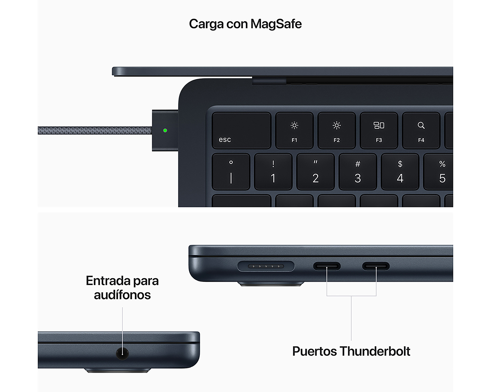 Foto 7 | Foto 7 | MacBook Air 13.6 Pulgadas Chip M2 8 GB RAM 256 GB SSD Medianoche