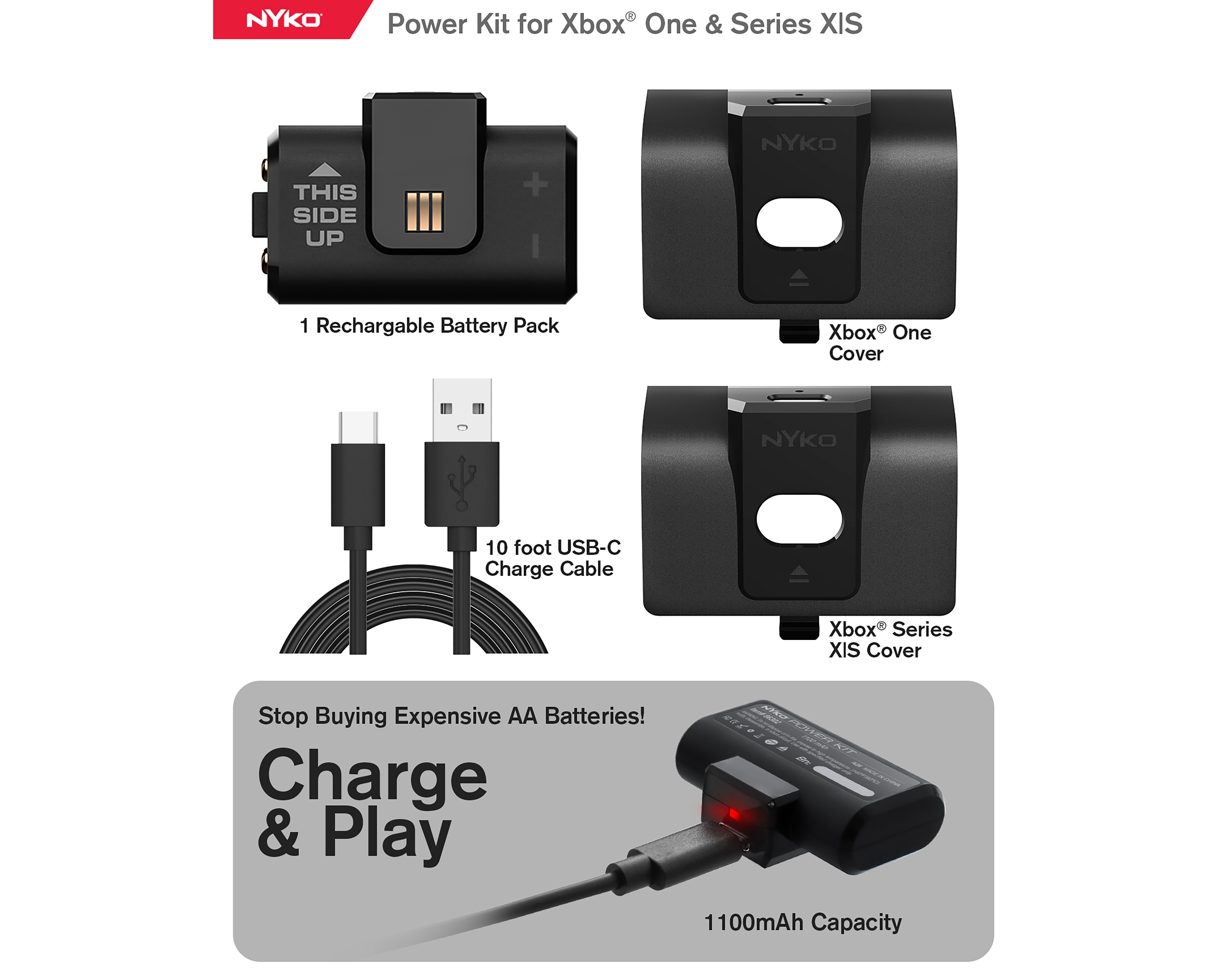Foto 7 pulgar | Foto 6 | Kit de Carga para Control de Xbox One/Series X Nyko
