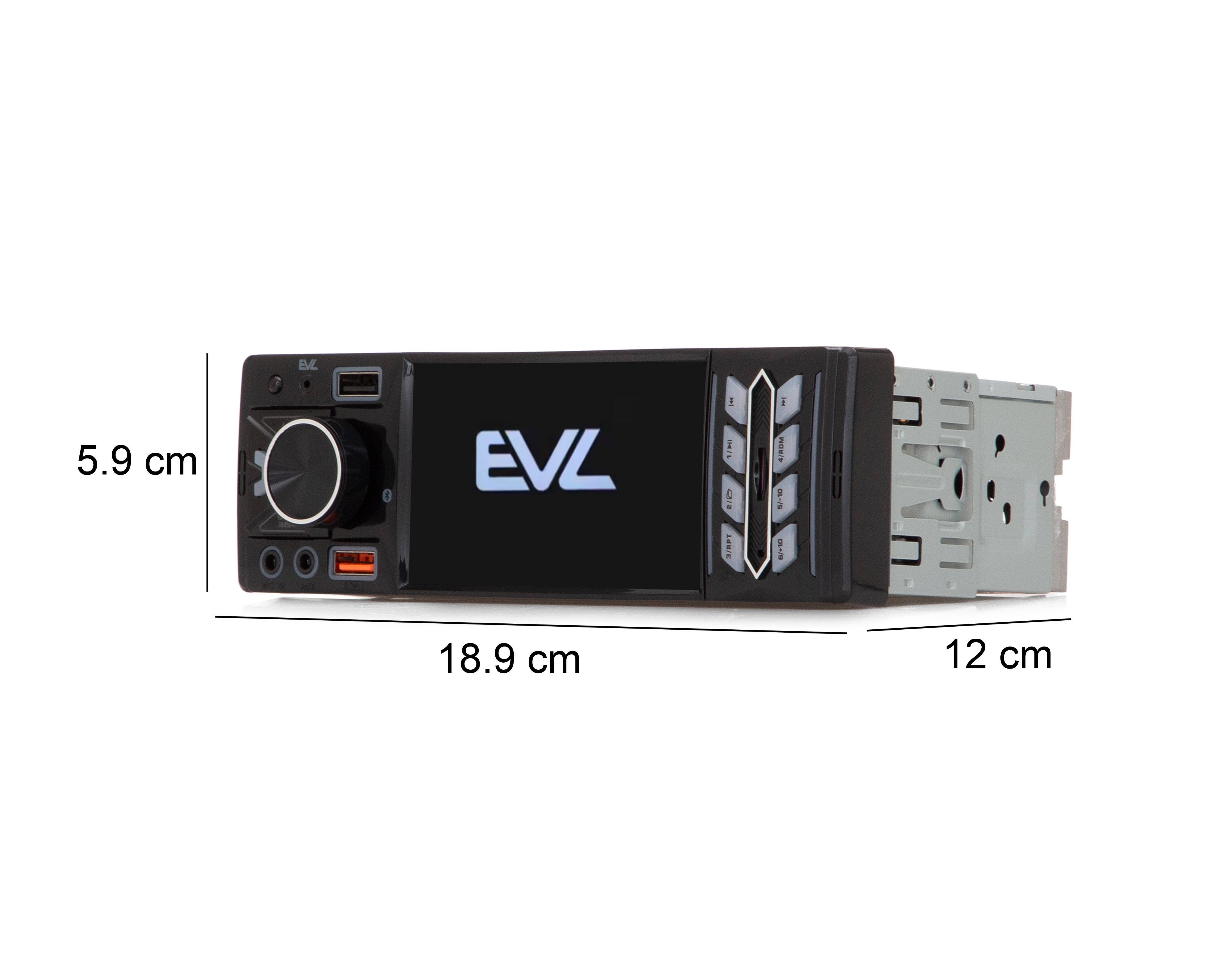 Foto 6 | Foto 6 | Autoestéreo EVL 9001 Bluetooth de 4 Pulgadas