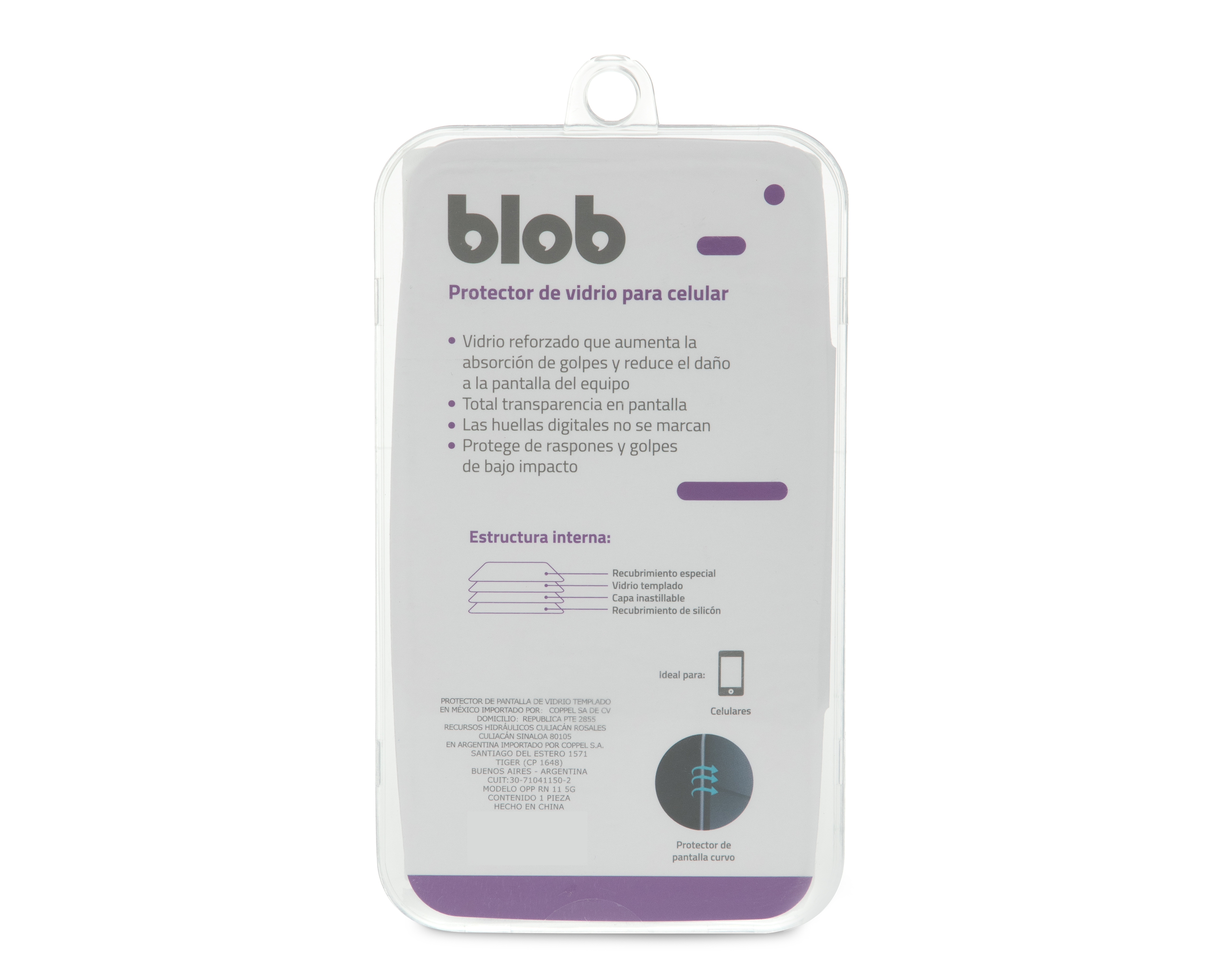 Foto 3 pulgar | Foto 2 | Protector de Pantalla Blob para OPPO Reno 11 5G