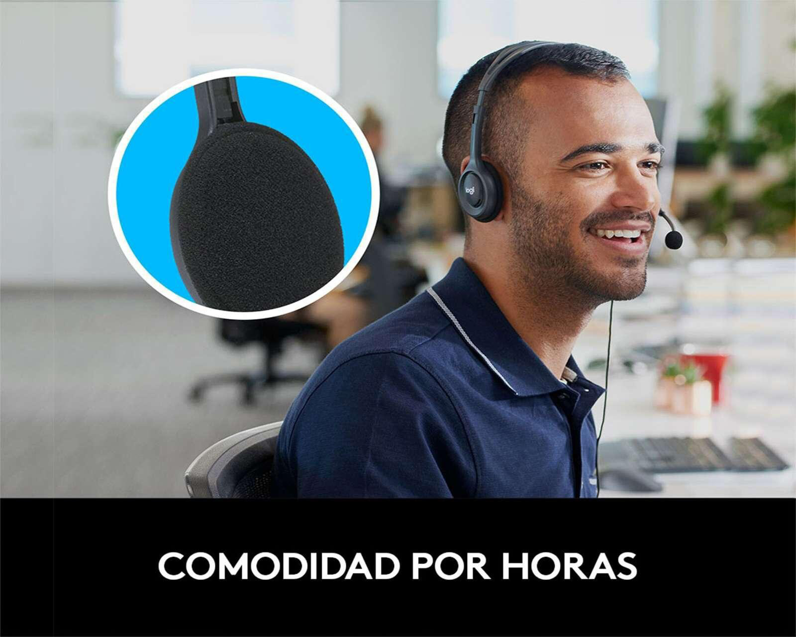Foto 3 | Foto 3 | Audífonos de Diadema Logitech con Micrófono 981-000612