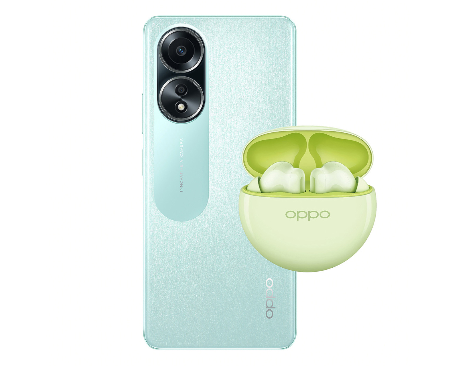 Foto 3 pulgar | Foto 2 | AT&T/Unefon Oppo A58 256 GB Verde + Audífonos True Wireless