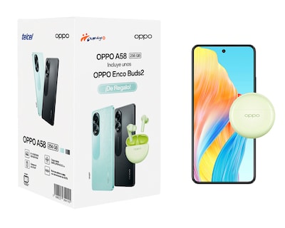 Foto 6 | Foto 6 | Telcel Oppo A58 256 GB Negro + Oppo Enco Buds2