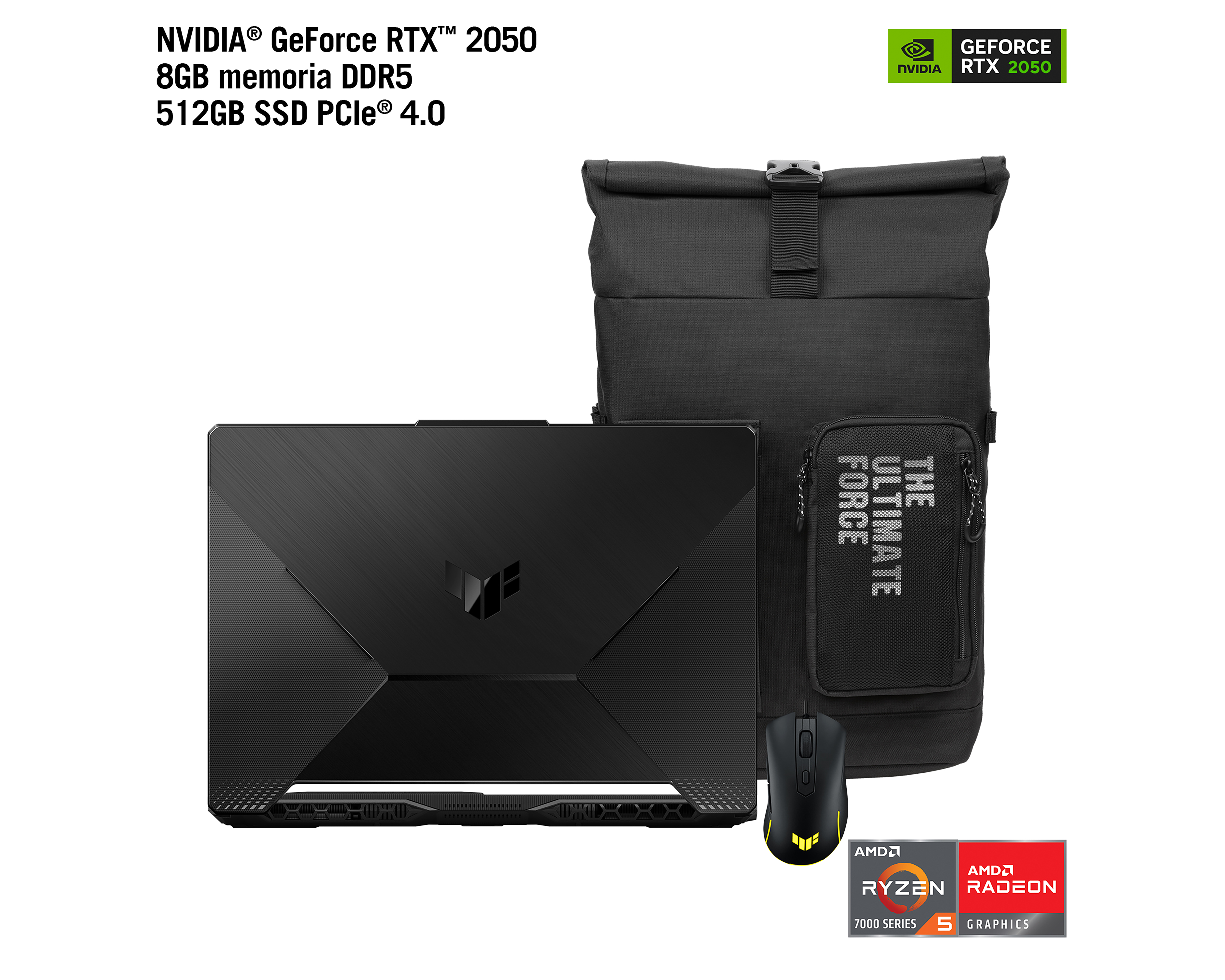 Foto 8 | Foto 8 | Laptop Gamer Asus FA506NF-HN063W 15.6 Pulgadas Windows 11  AMD Ryzen 5 Geforce RTX 2050 8 GB RAM 512 GB SSD Negra