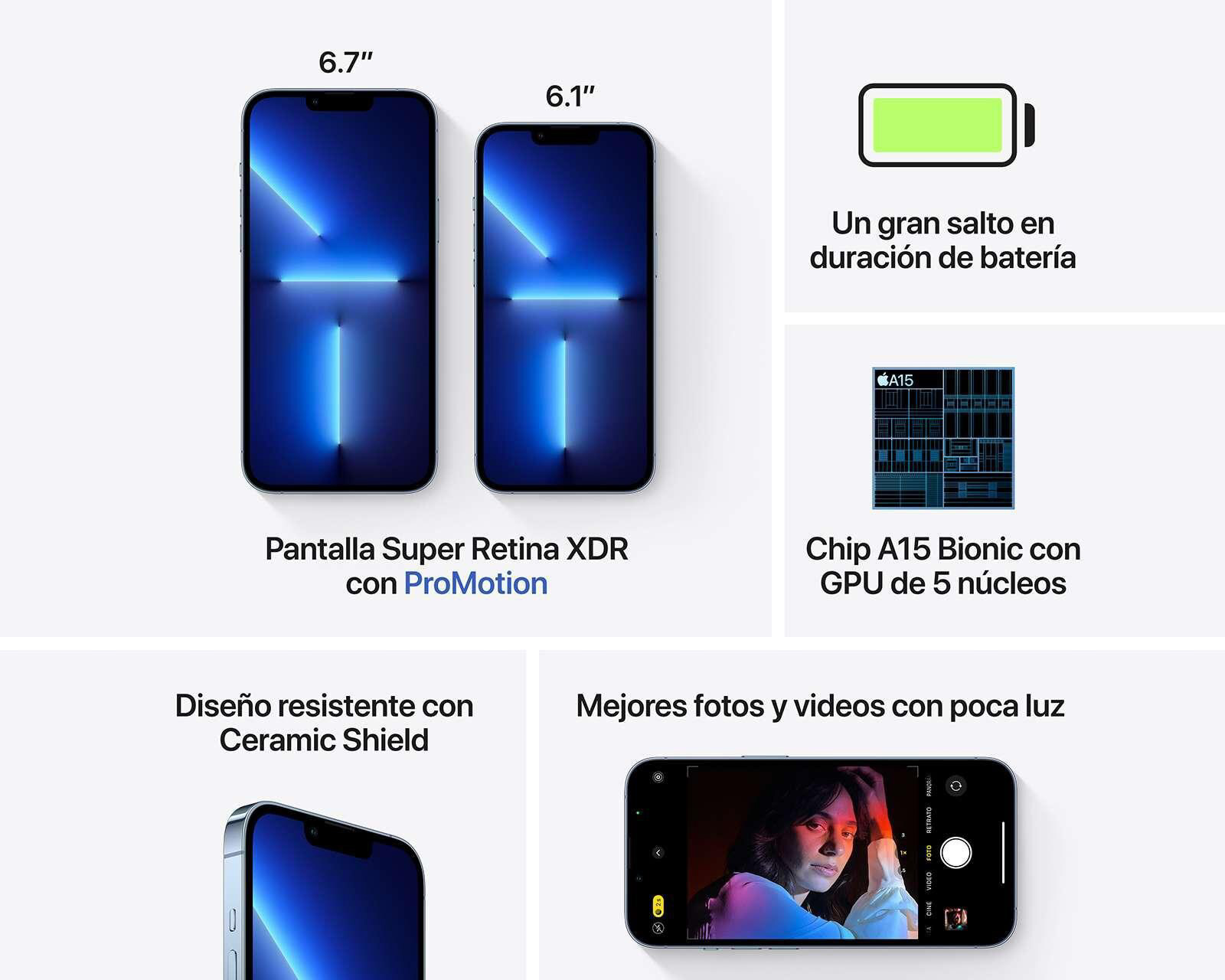 Foto 7 | Foto 7 | Telcel Apple iPhone 13 Pro 128 GB Sierra Blue